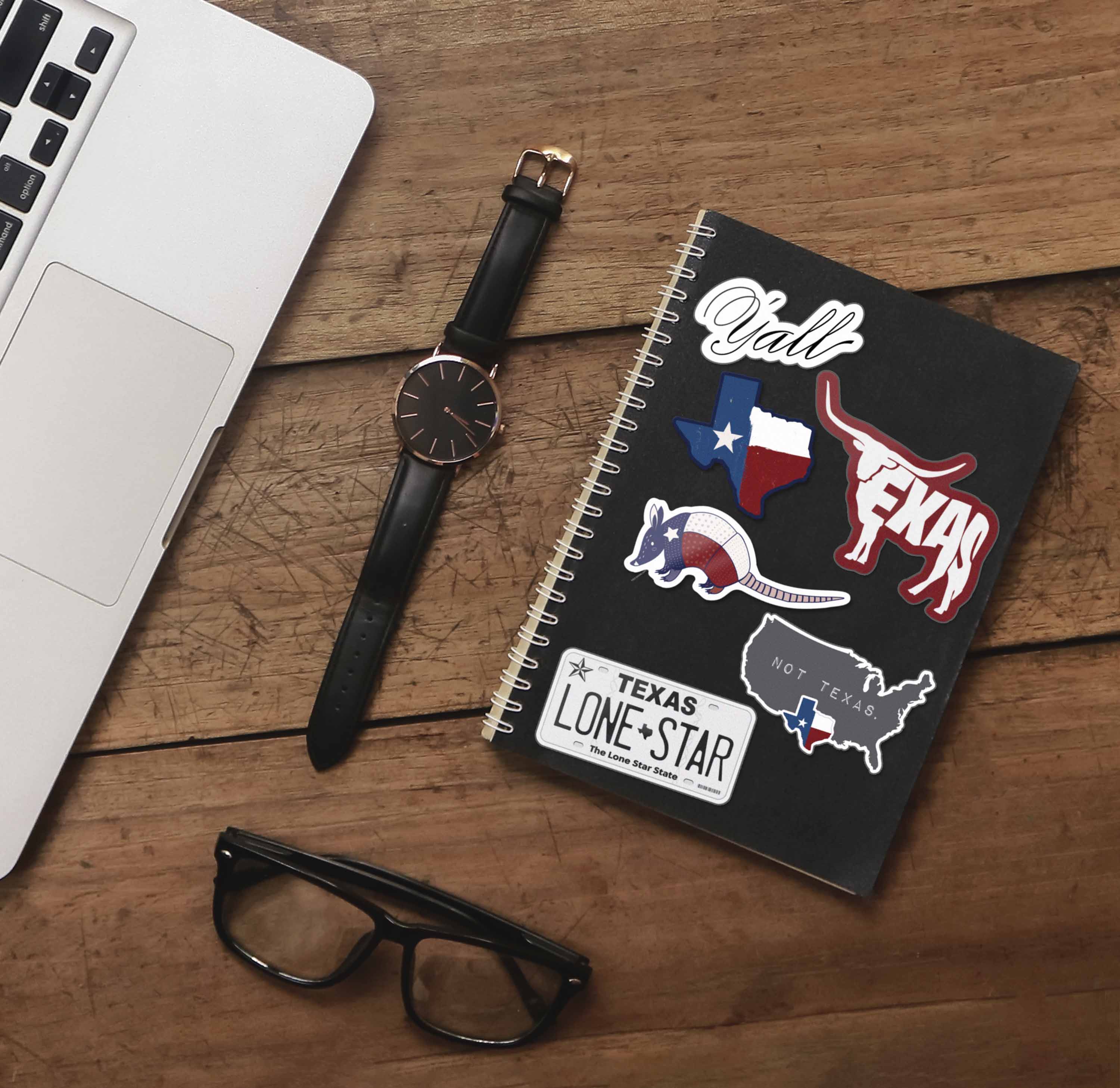 Texas Sticker Sheet - Set of 6 Mini TX Flag Decals