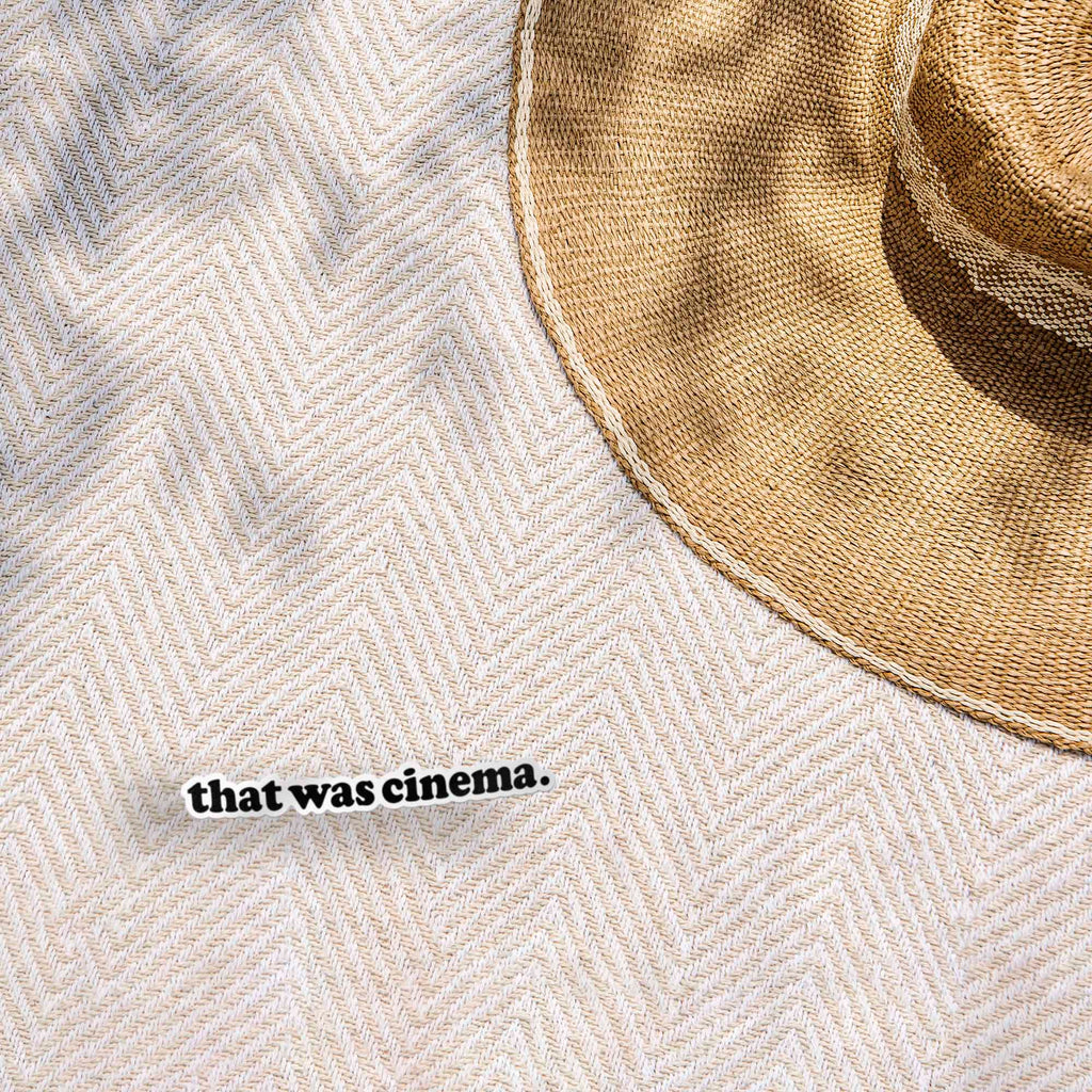 That Was Cinema Sticker - Funny Pop Culture Decal for Water Bottle