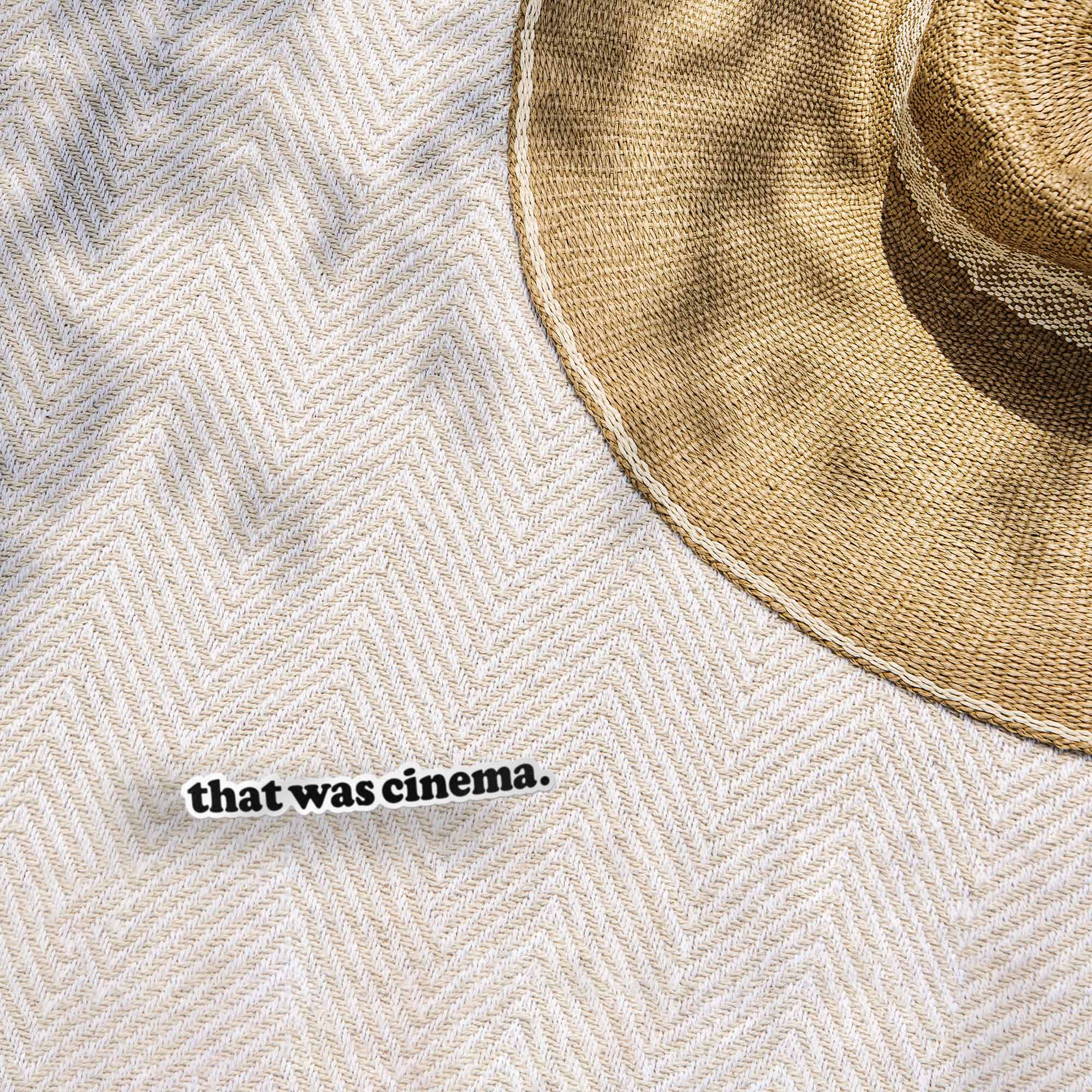 That Was Cinema Sticker - Funny Pop Culture Decal for Water Bottle
