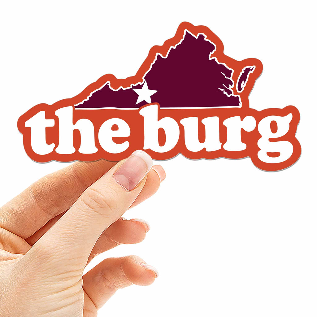 The Burg Blacksburg Virginia Car Magnet - Flexible VA Fridge Magnet