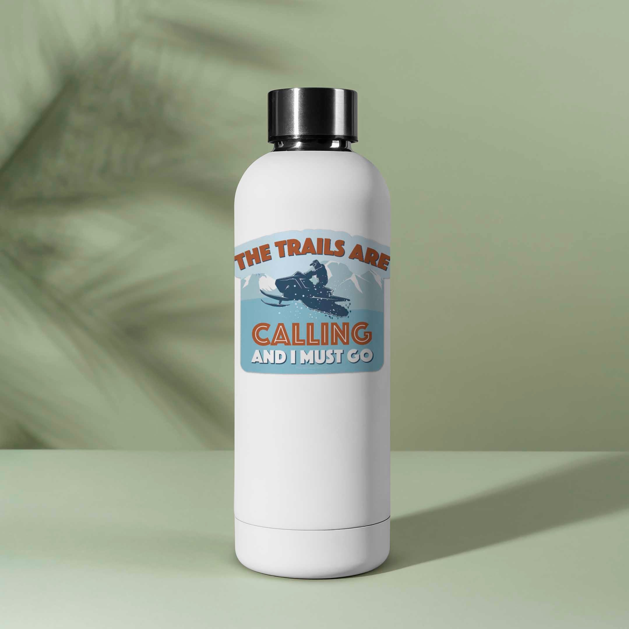 The Trails Are Calling & I Must Go Snowmobile Sticker