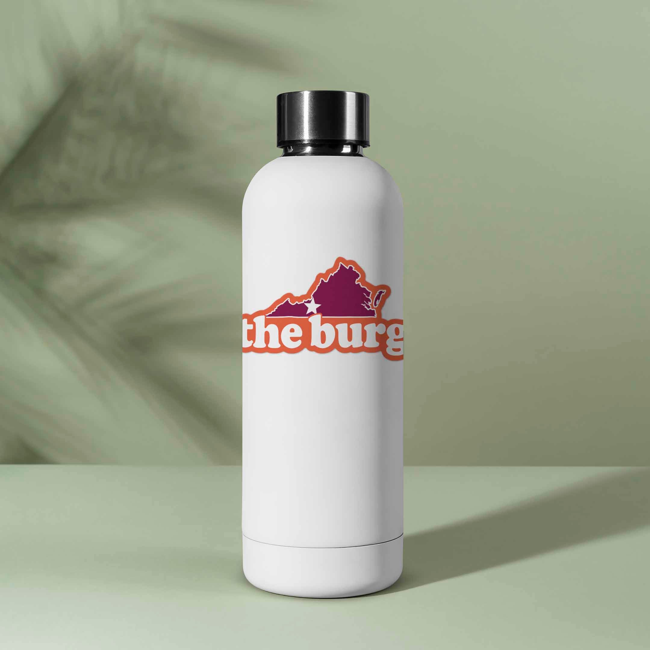 The Burg Virginia Outline Sticker - Cute Blacksburg VA Decal