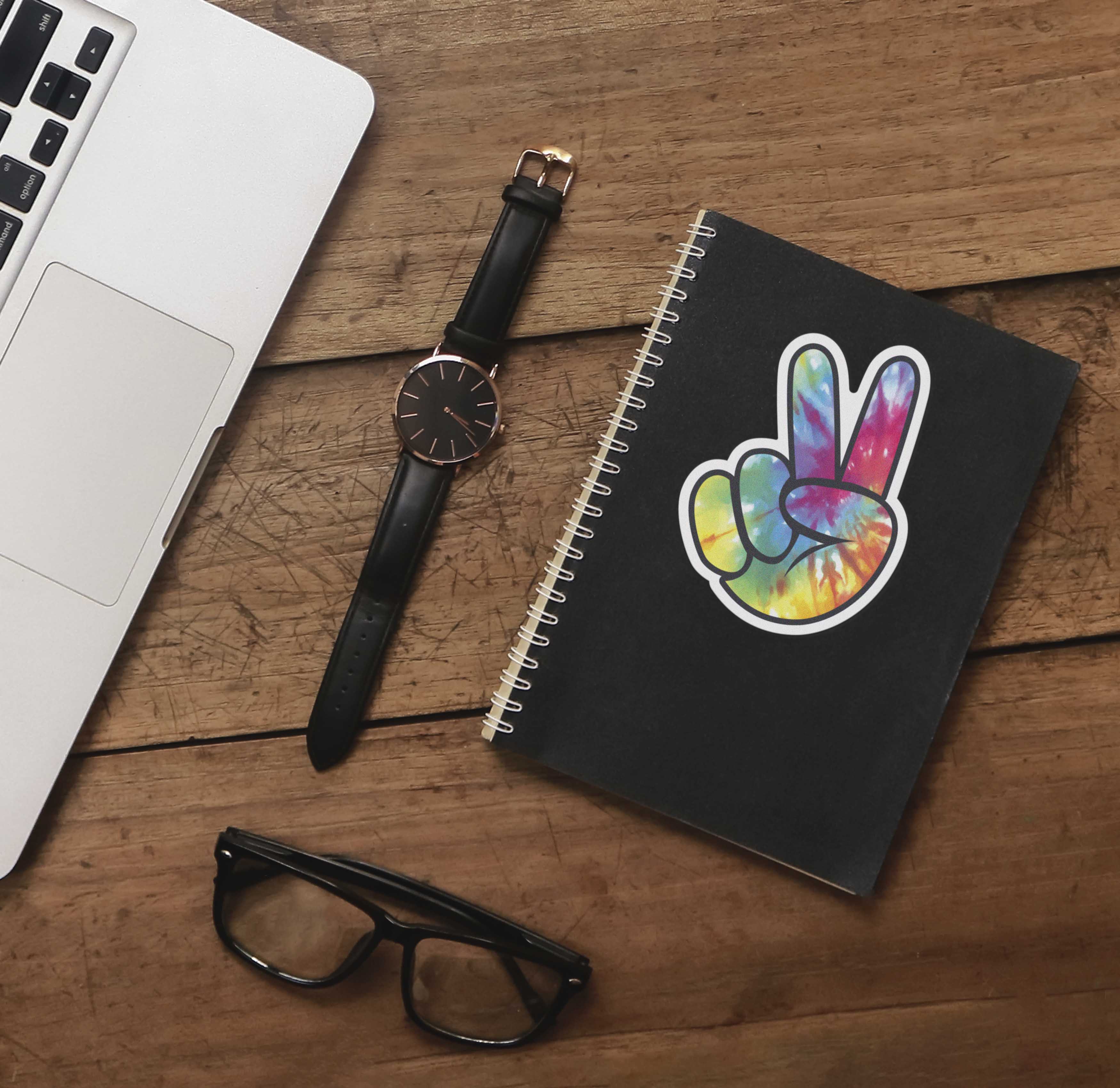 Tie Dye Peace Sign Sticker