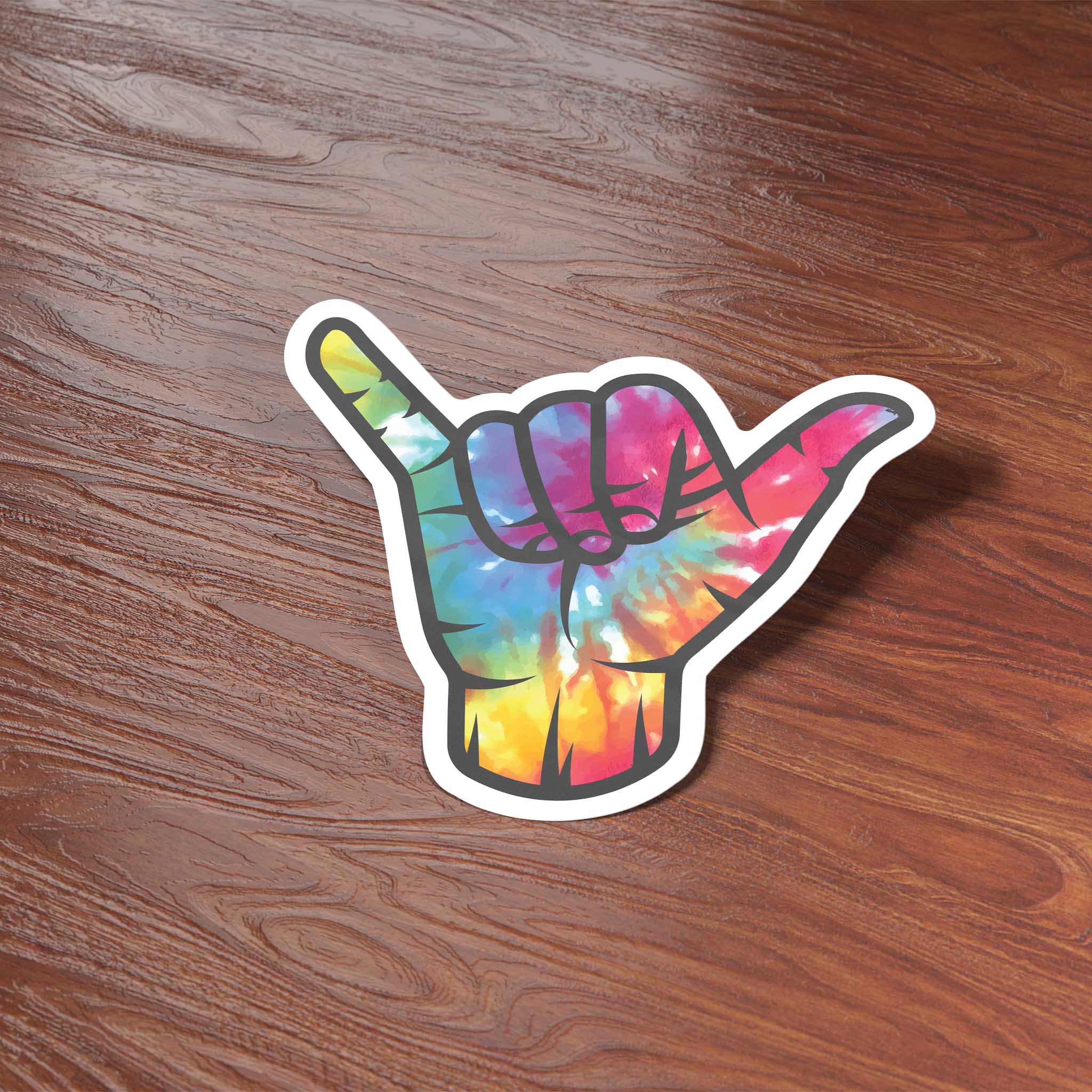 Tie Dye Shaka Sign Sticker