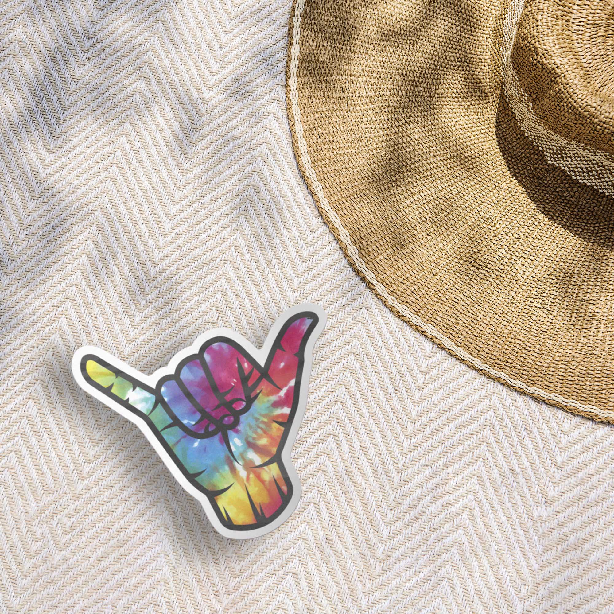 Tie Dye Shaka Sign Sticker