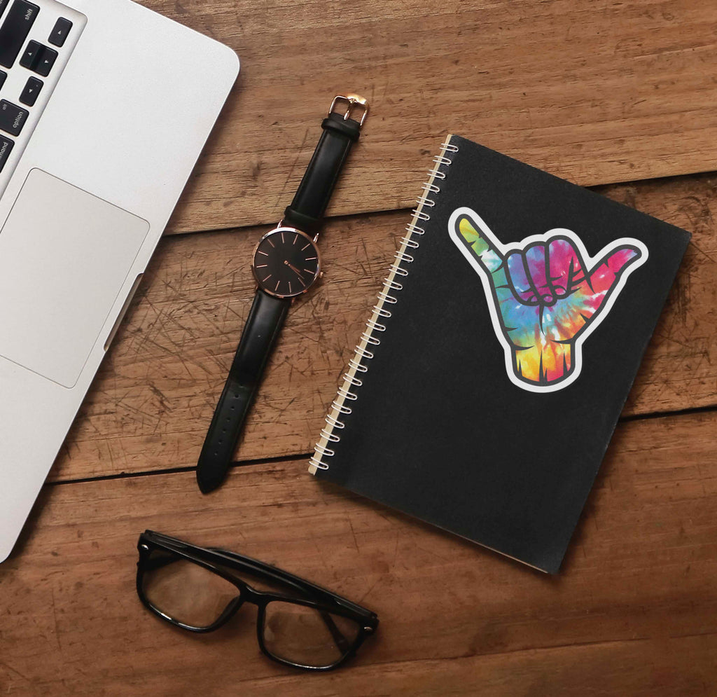 Tie Dye Shaka Sign Sticker