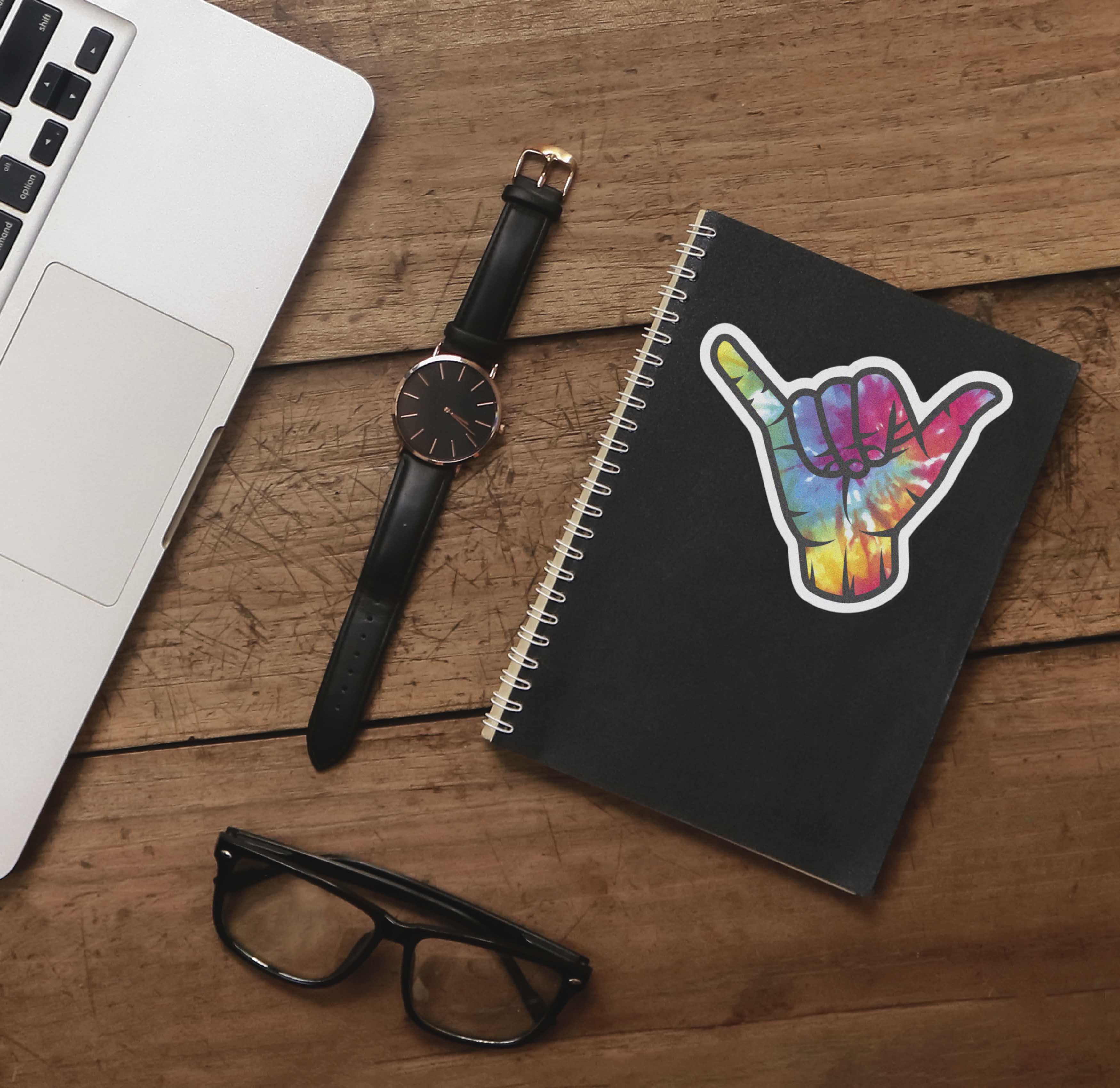 Tie Dye Shaka Sign Sticker