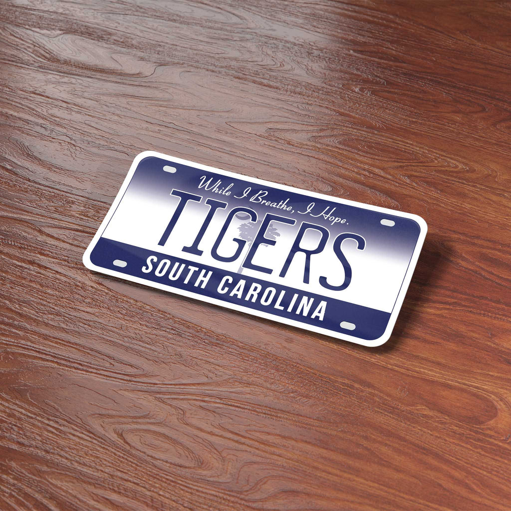 Tigers South Carolina License Plate Sticker