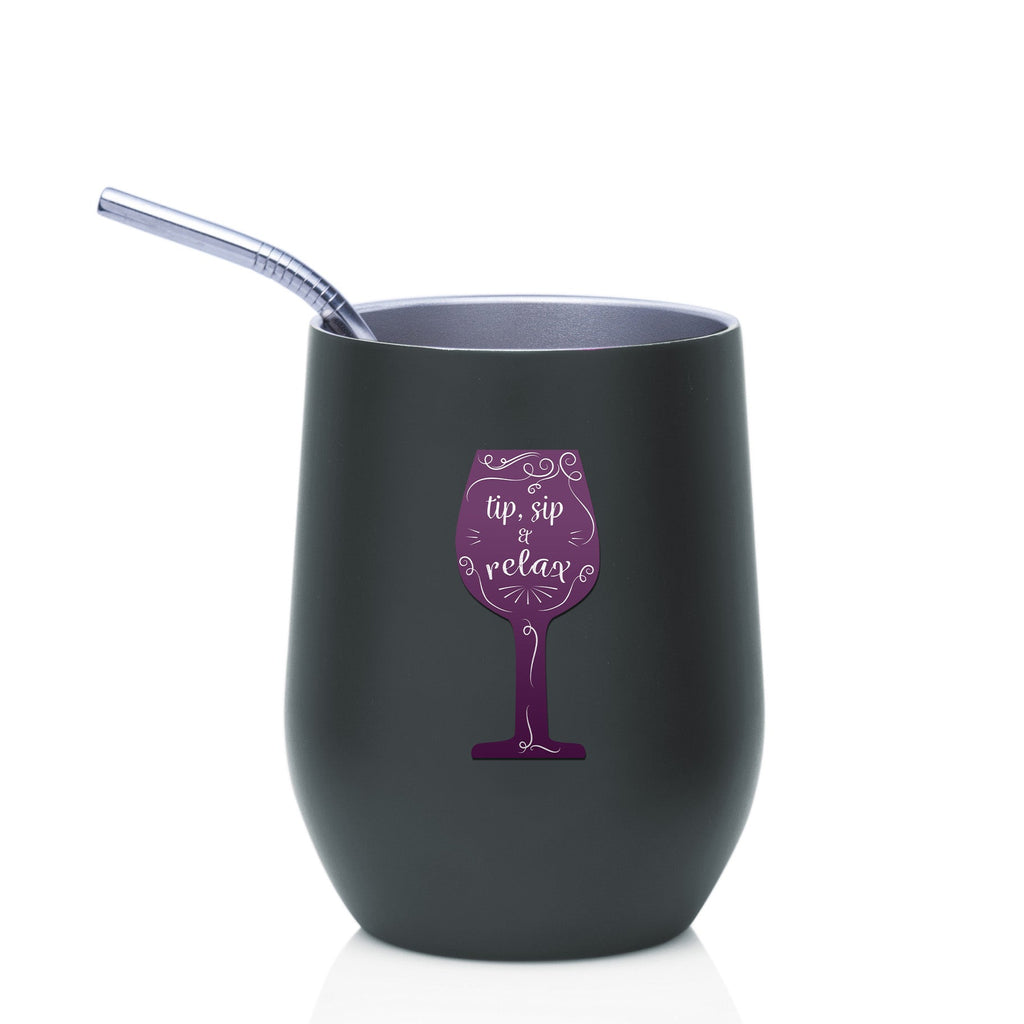 Tip, Sip, Relax Wine Sticker, Mini