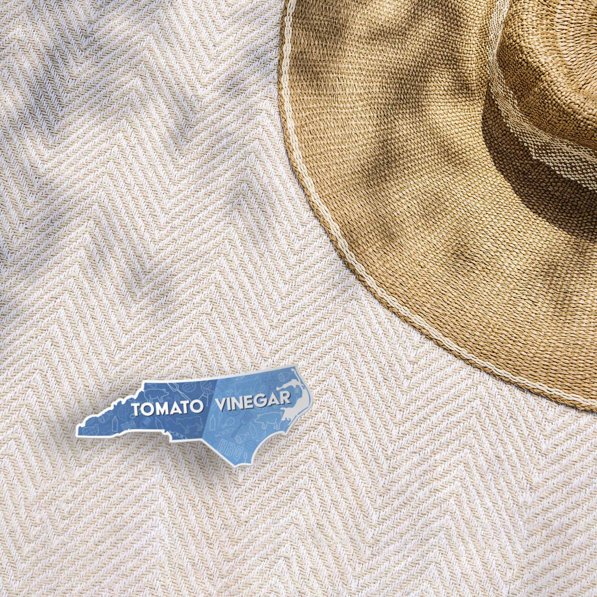 Tomato Vinegar North Carolina BBQ Sticker - Funny NC Decal