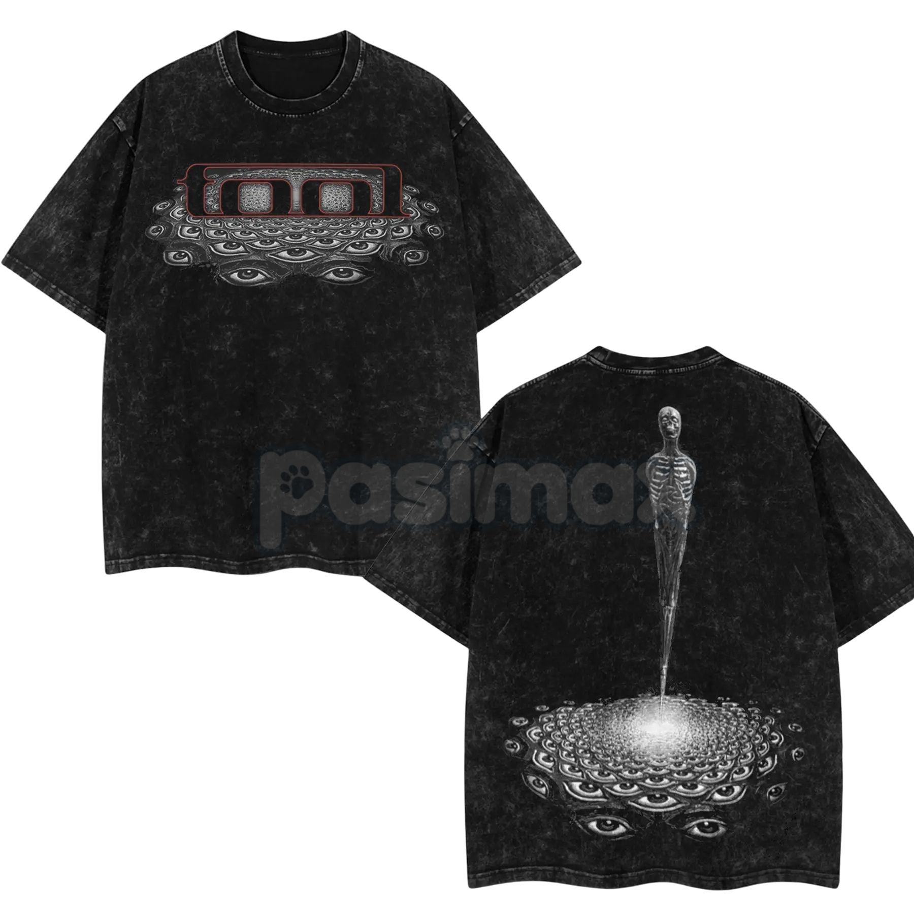 Tool Band 'Convex Spectre' Retro Unisex Acid Washed T-Shirt – Vintage Rock Band Graphic Tee