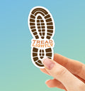Tread Lightly Hiking Boot Print Sticker
