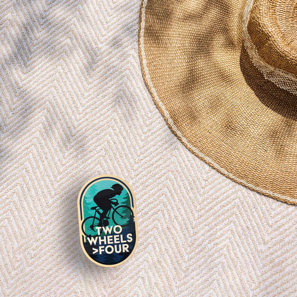 Two Wheels > Four Mountain Bike Sticker