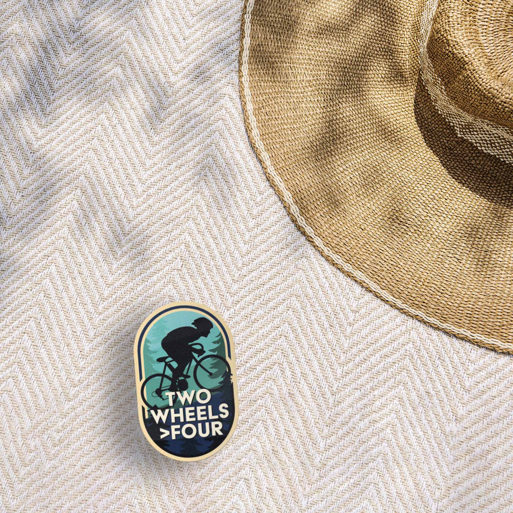 Two Wheels > Four Mountain Bike Sticker