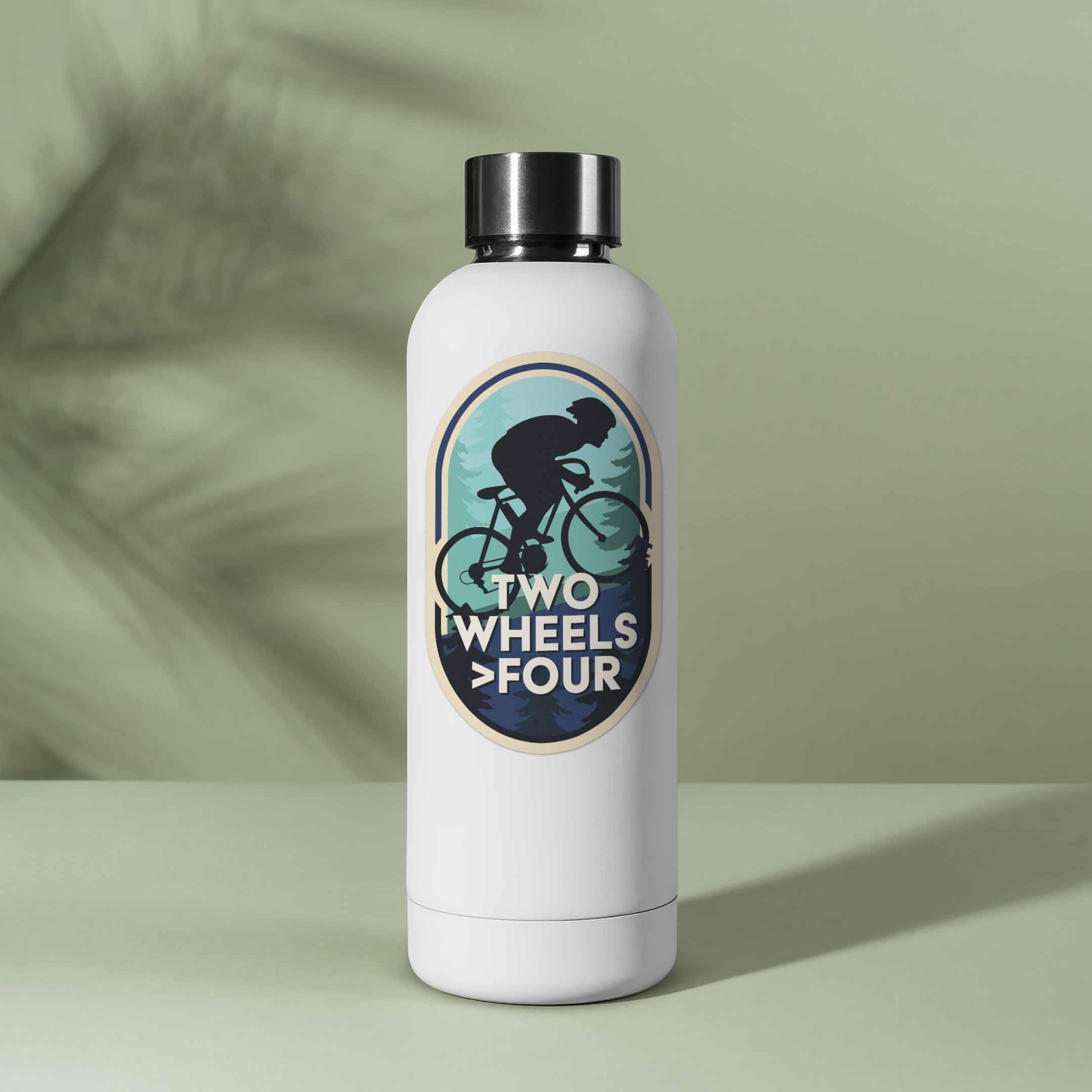 Two Wheels > Four Mountain Bike Sticker