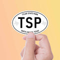 Tyler State Park Texas White Oval Sticker