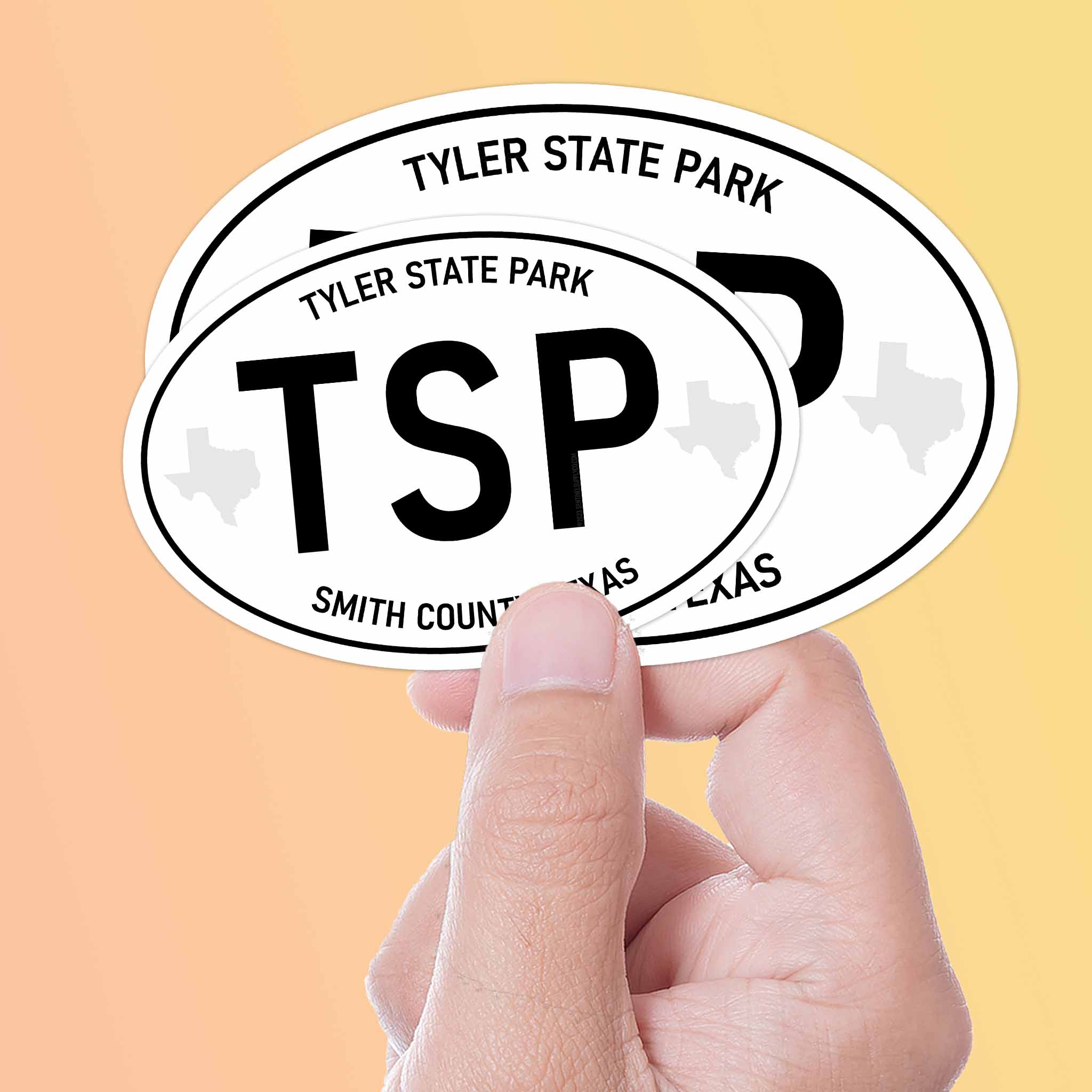 Tyler State Park Texas White Oval Sticker