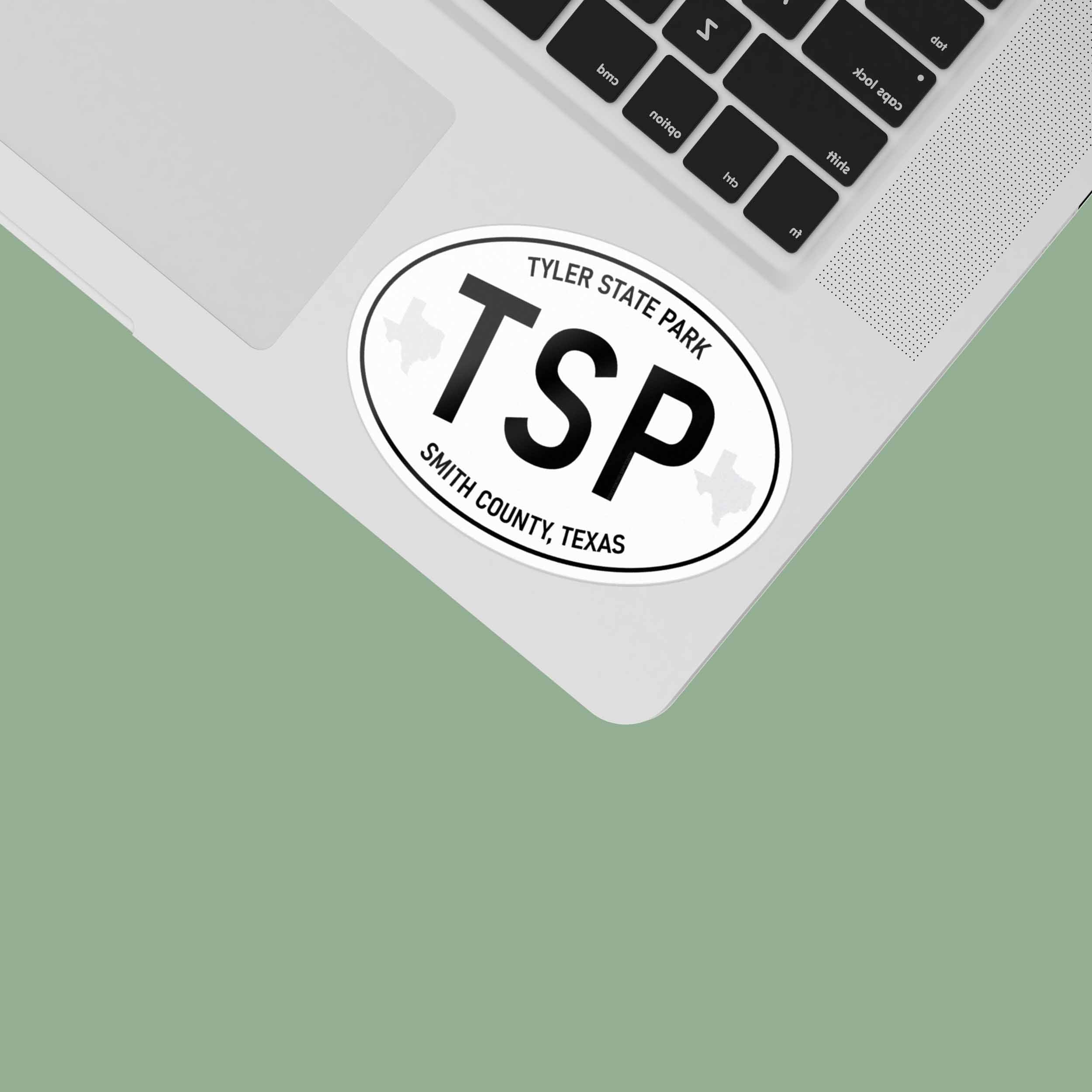 Tyler State Park Texas White Oval Sticker