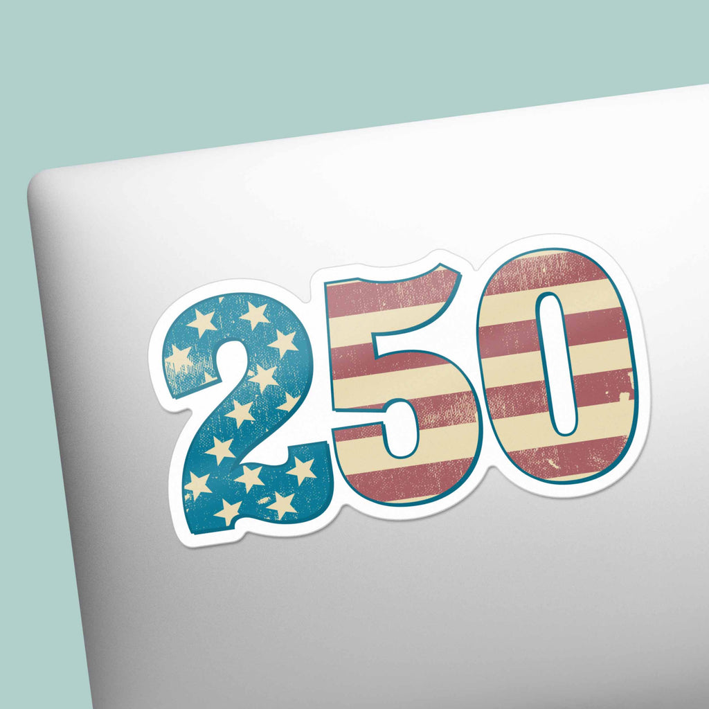 USA 250th Anniversary American Flag Sticker - Cool 2026 Patriotic Decal