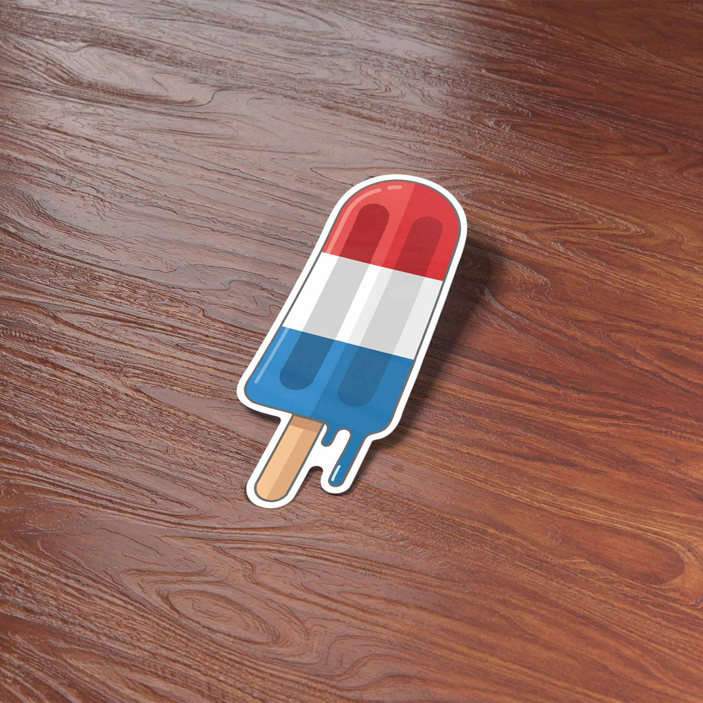 4th of July American Flag Popsicle Sticker - Cool Patriotic USA Decal