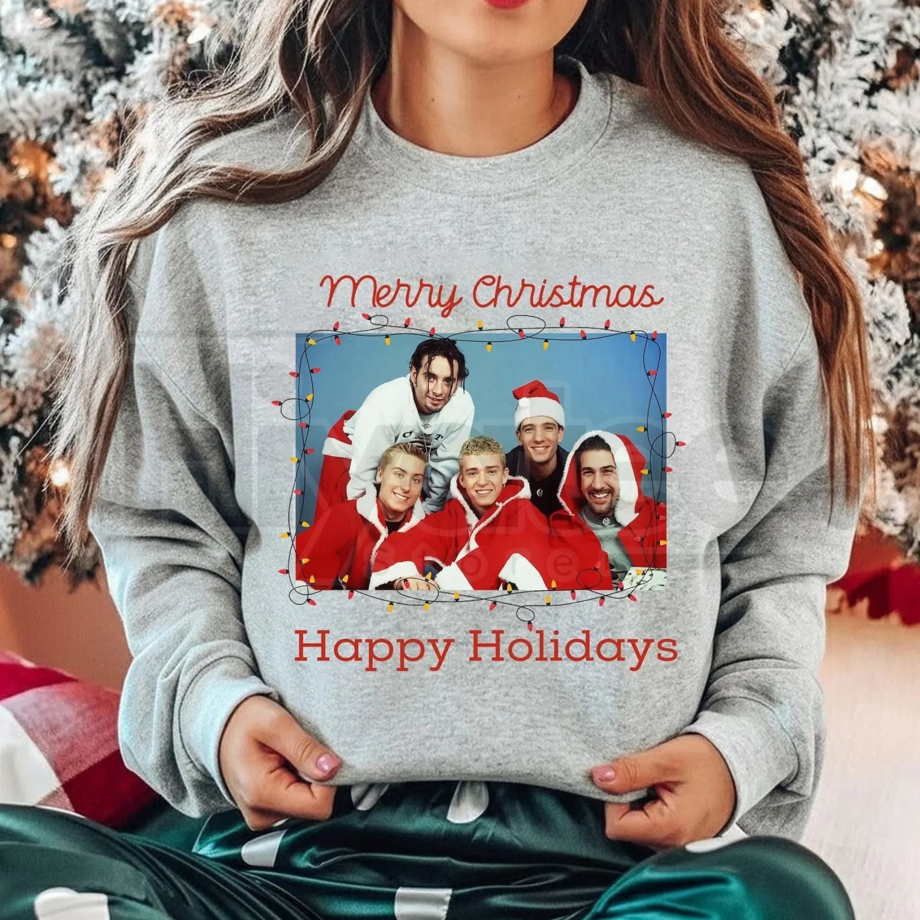 Ugly NSYNC Christmas Sweatshirt: Merry Christmas Happy Holidays Retro Shirt