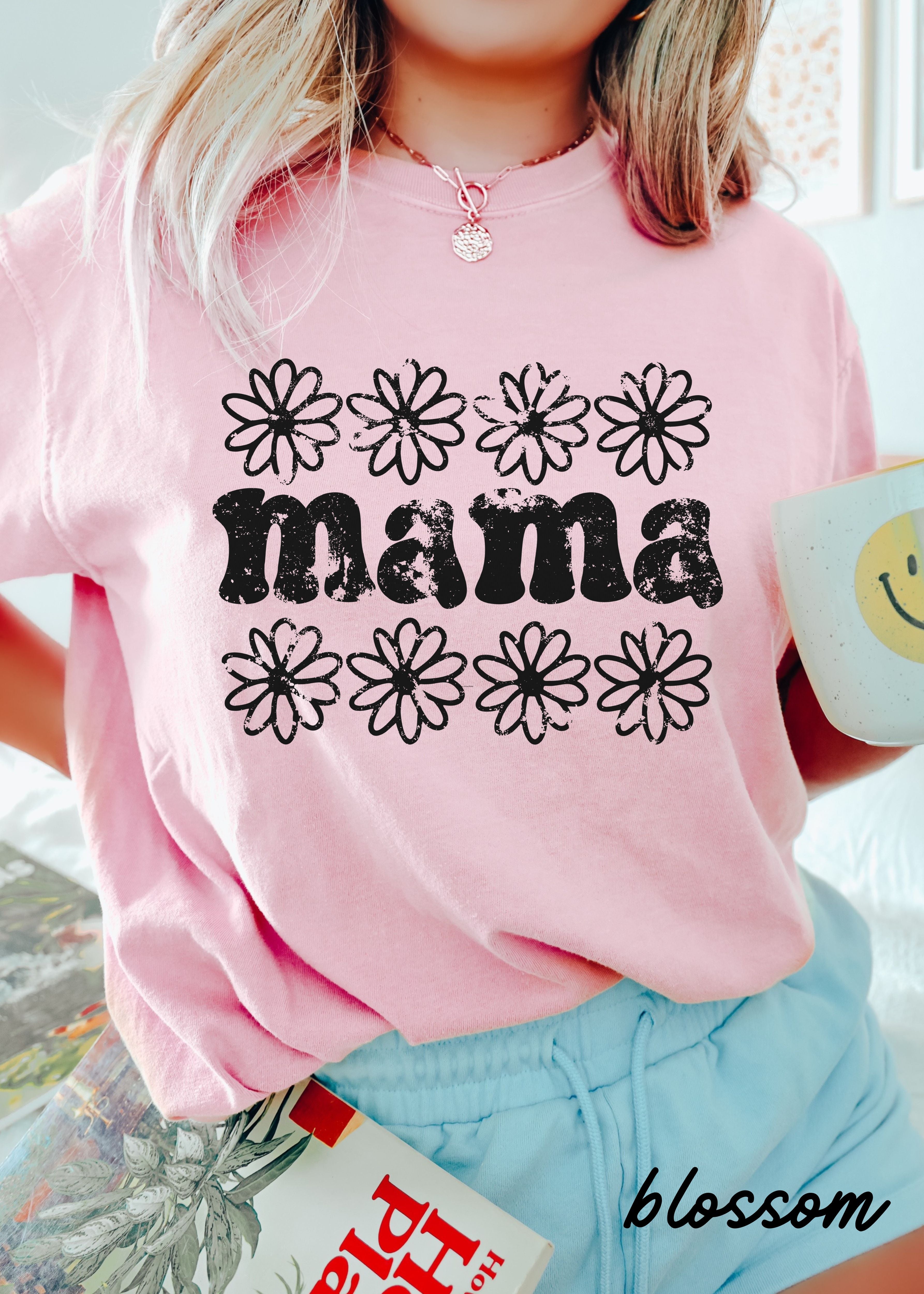 Mama Daisy Floral Tee *12 Colors (S-3X)