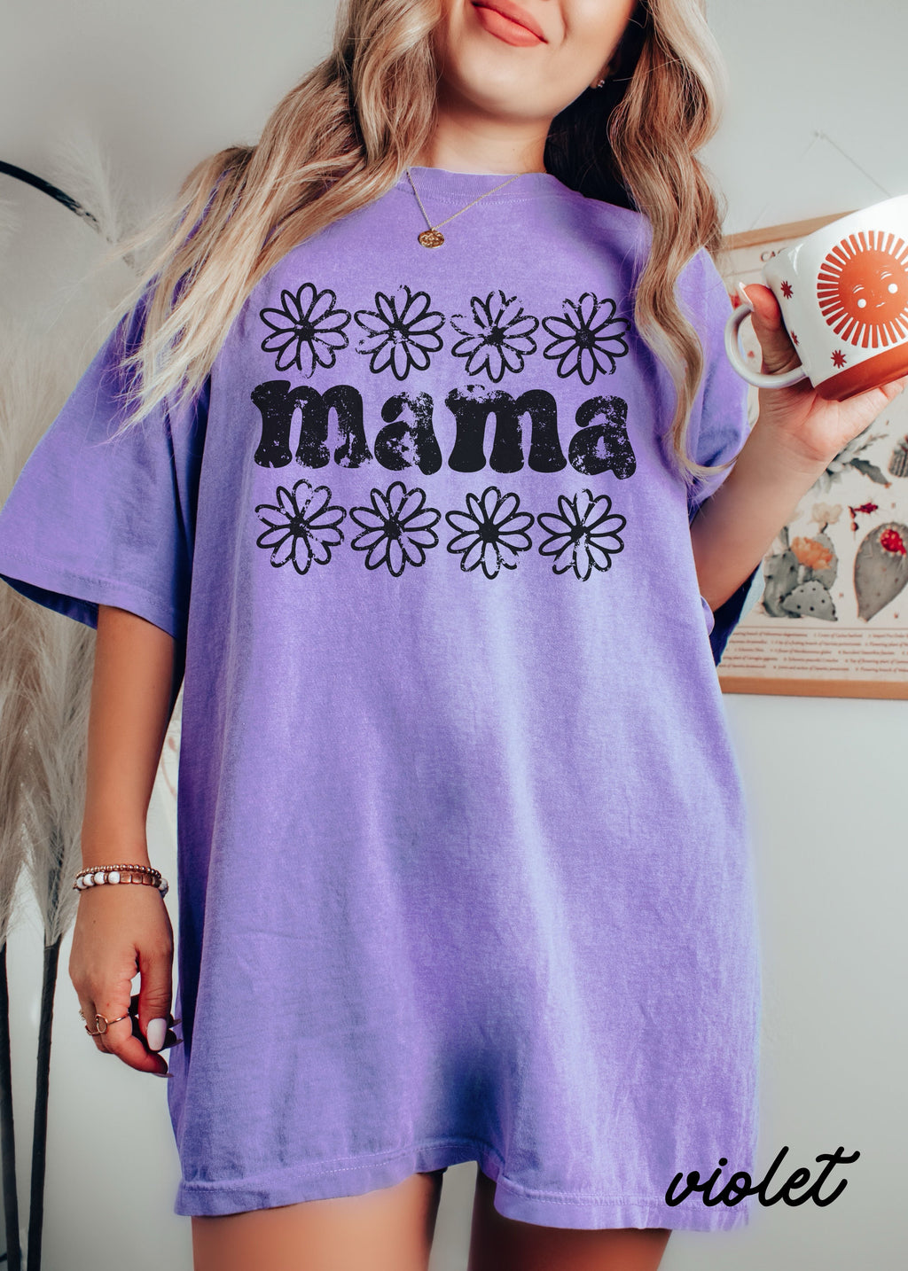 Mama Daisy Floral Tee *12 Colors (S-3X)