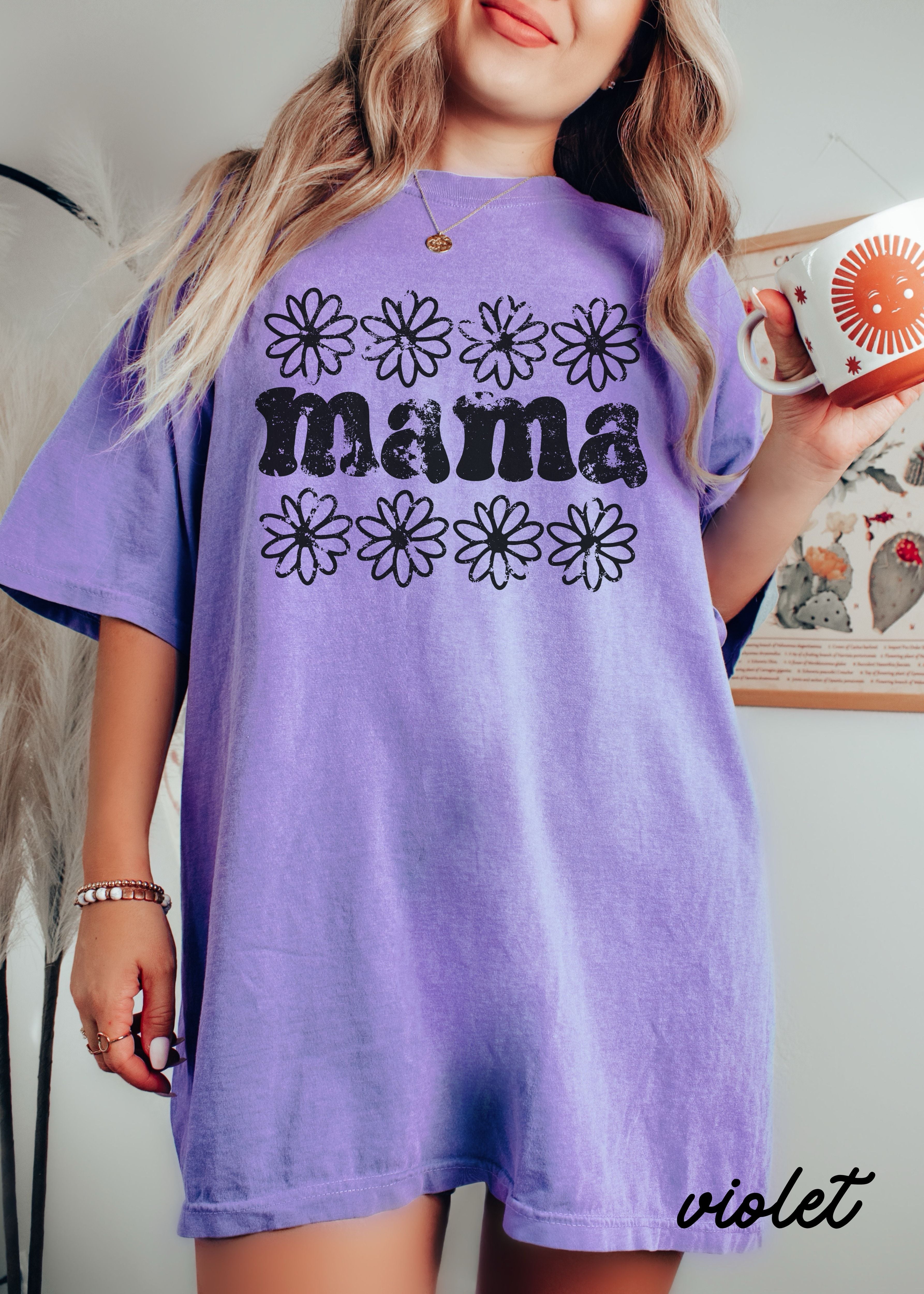 Mama Daisy Floral Tee *12 Colors (S-3X)