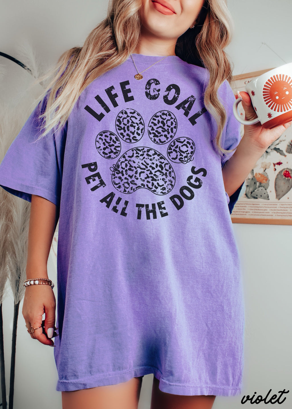 Pet All The Dogs Leopard Paw Tee *13 Colors (S-3X)