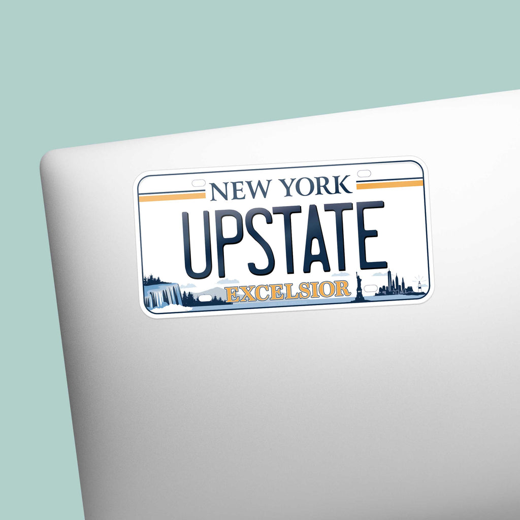 Upstate New York License Plate Sticker