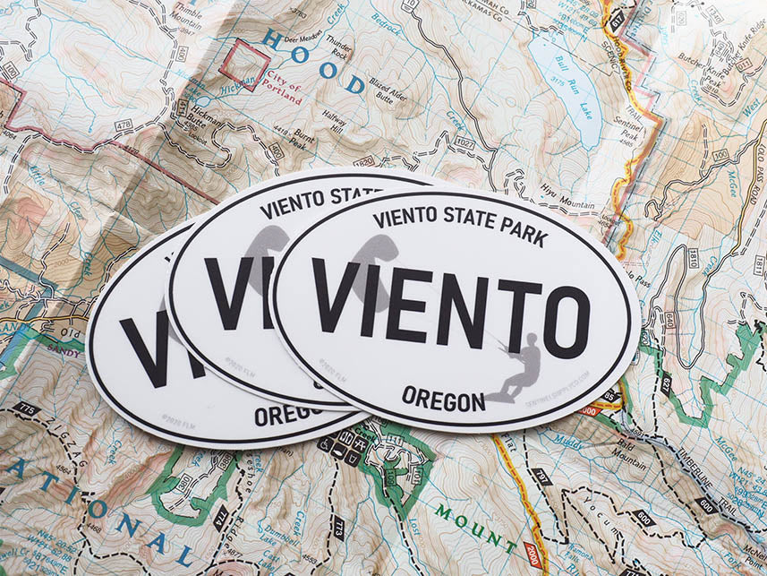Viento State Park Oregon White Oval Bumper Sticker