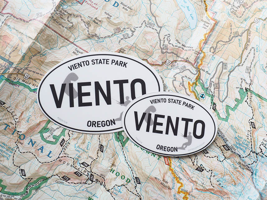 Viento State Park Oregon White Oval Bumper Sticker
