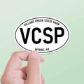 Village Creek State Park Arkansas White Oval Bumper Sticker
