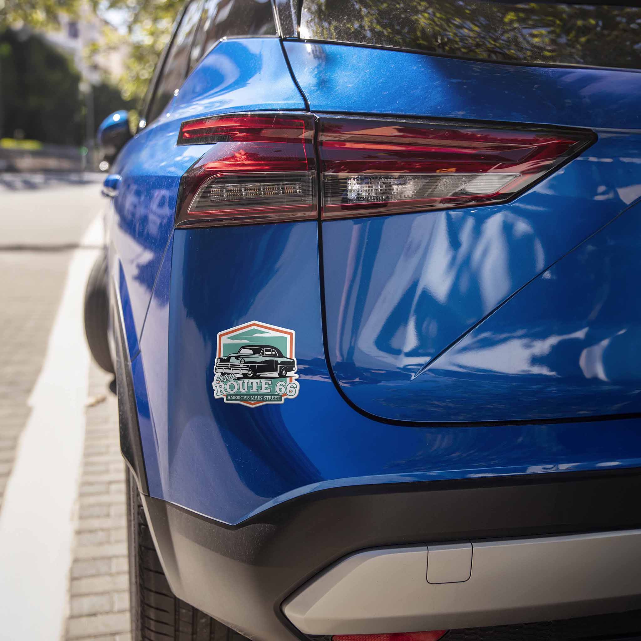 Classic Car Route 66 Sticker