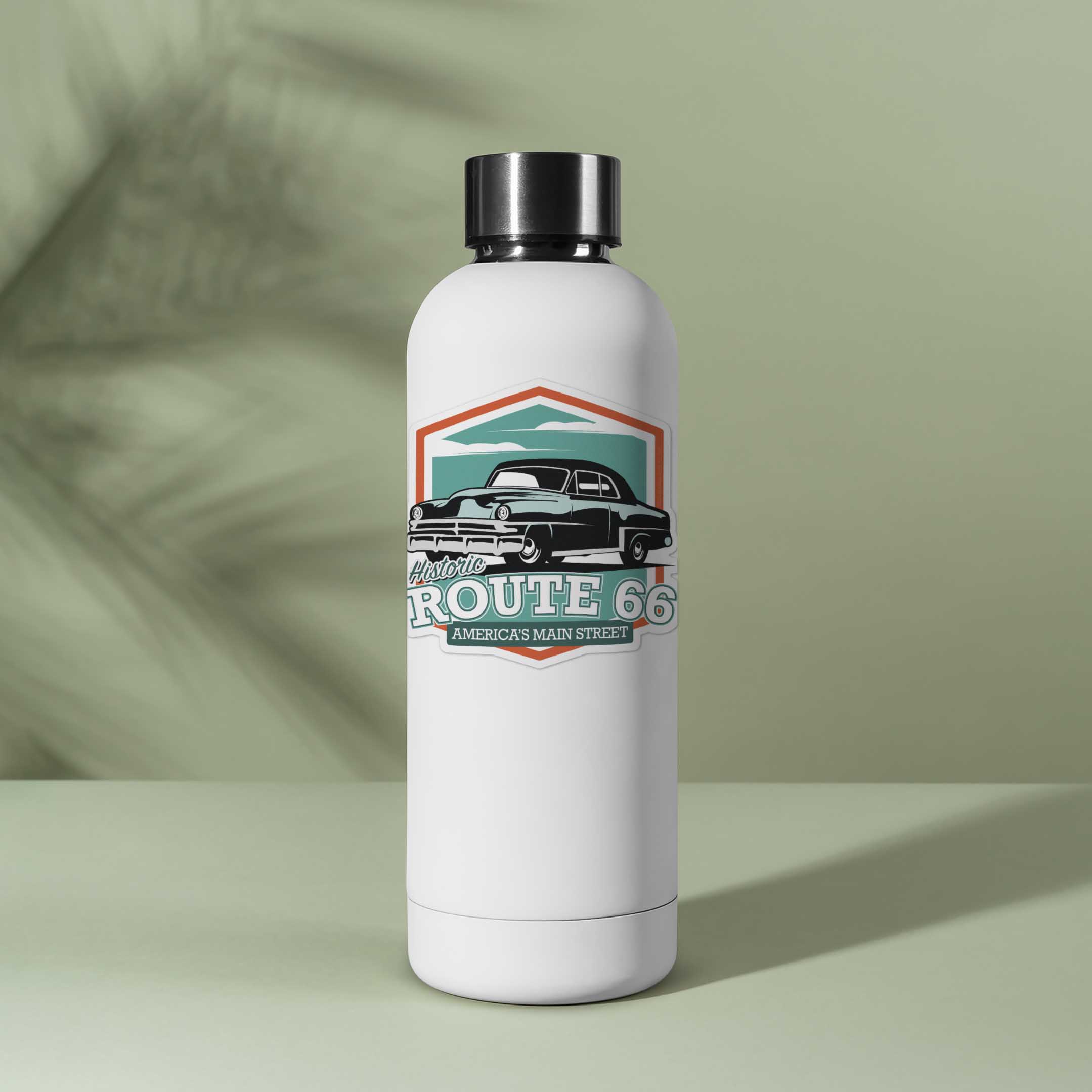 Classic Car Route 66 Sticker