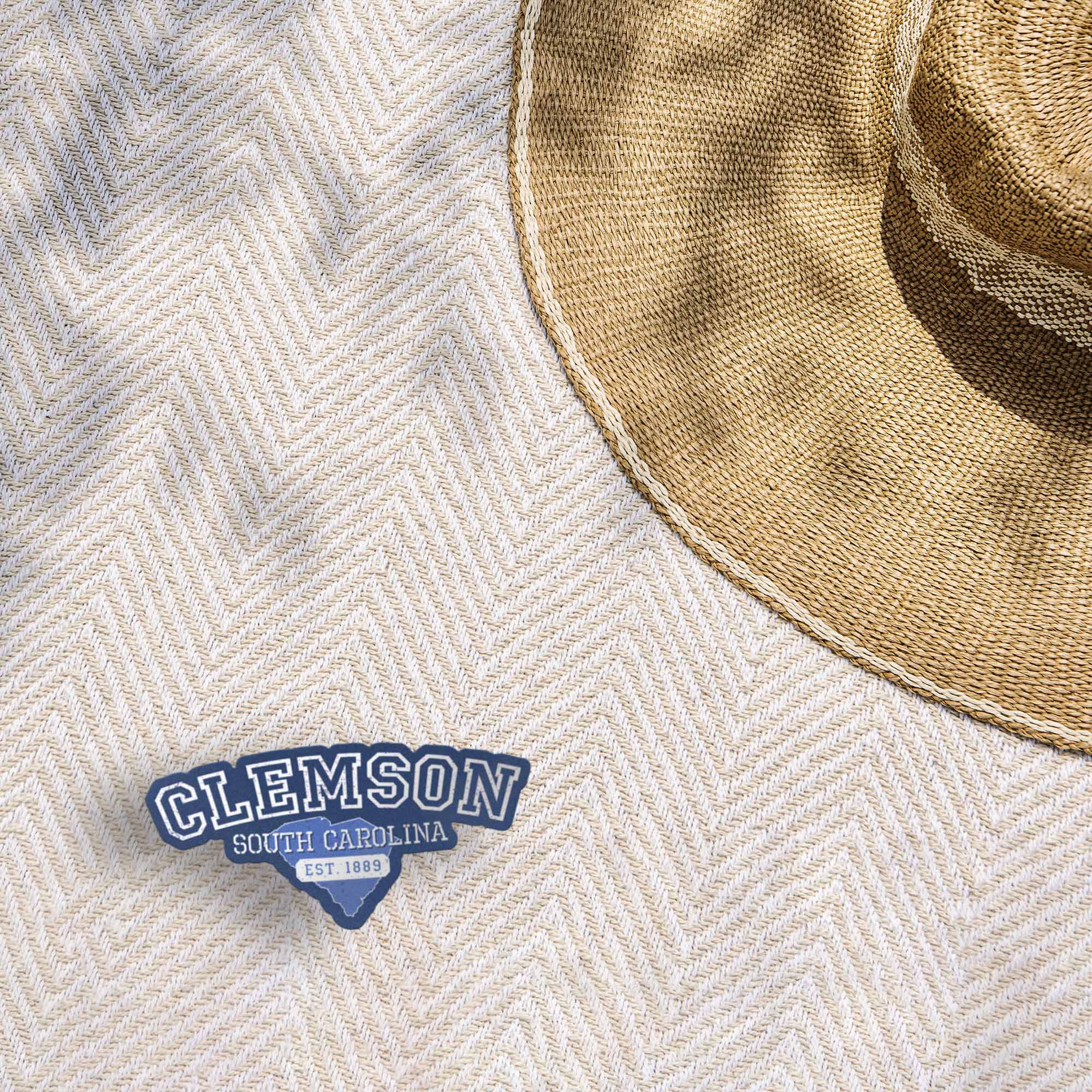 Clemson South Carolina Sticker - Blue Vintage SC Decal