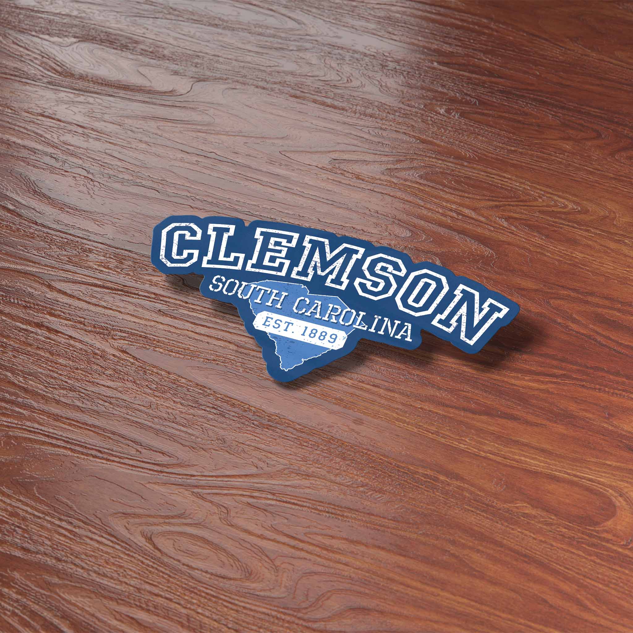 Clemson South Carolina Sticker - Blue Vintage SC Decal