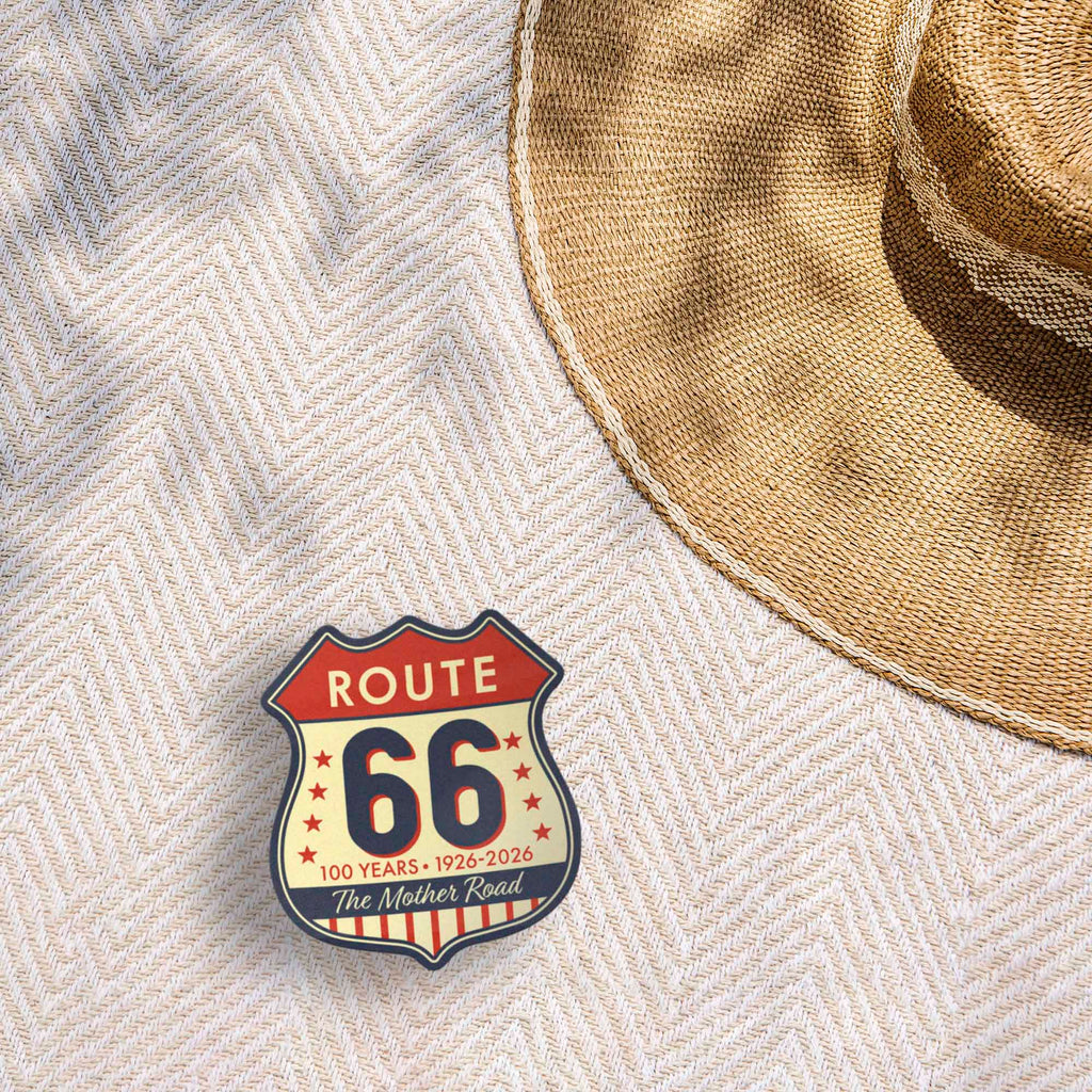 100th Anniversary Route 66 Sticker - The Mother Road Highway Sign