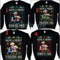 Vintage Christmas All Team Football Step Brothers Crewneck – Funny Holiday Movie Sweatshirt (Black)
