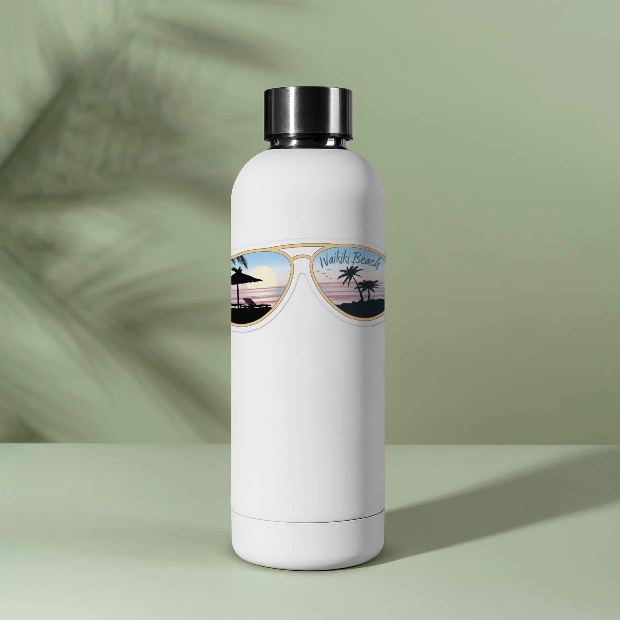 Waikiki Beach Honolulu Hawaii Sunglasses Sticker