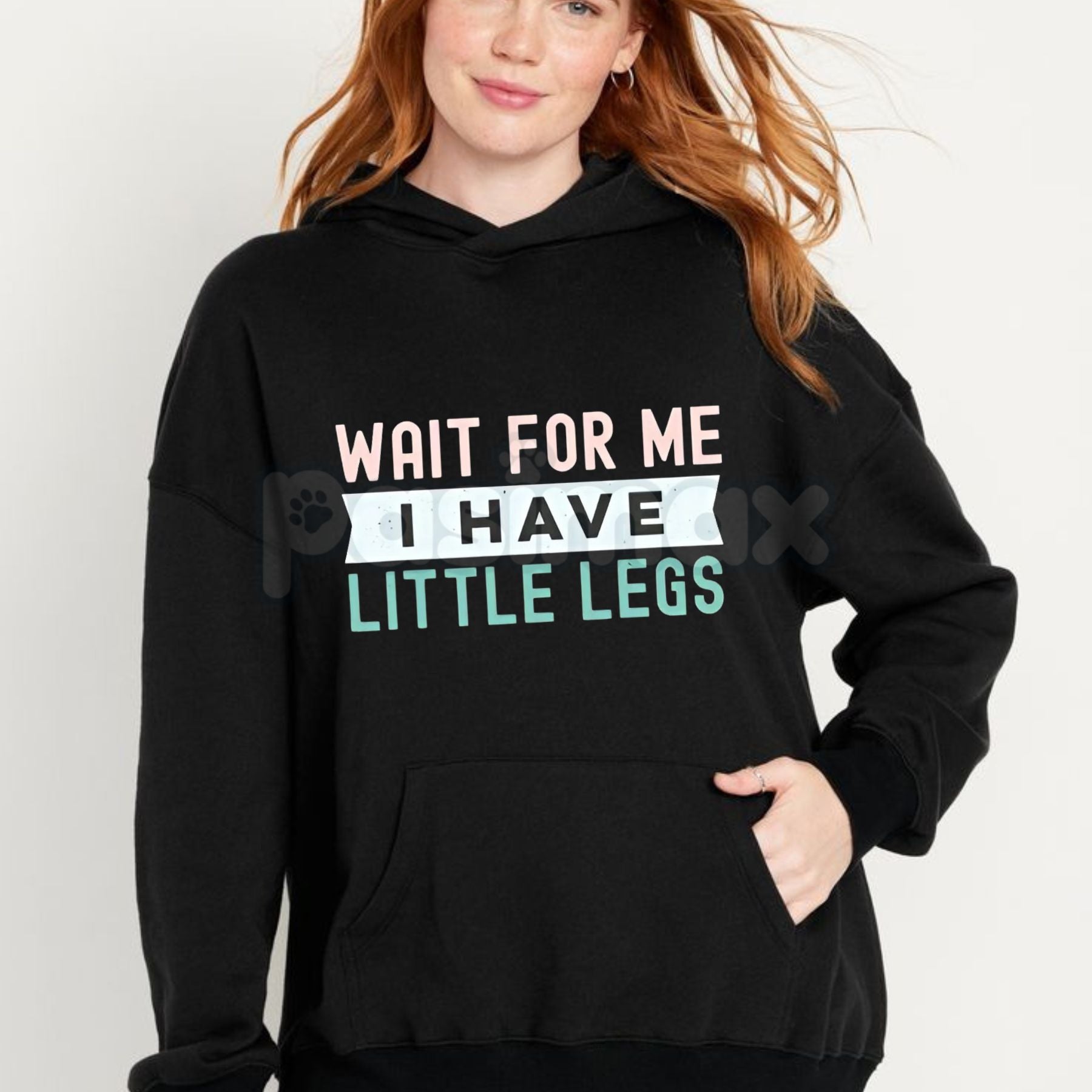 "Wait For Me I Have Little Legs" Funny Hoodie – Sarcastic Corgi & Short People Humor Pullover, Cute Graphic Gift, Unisex