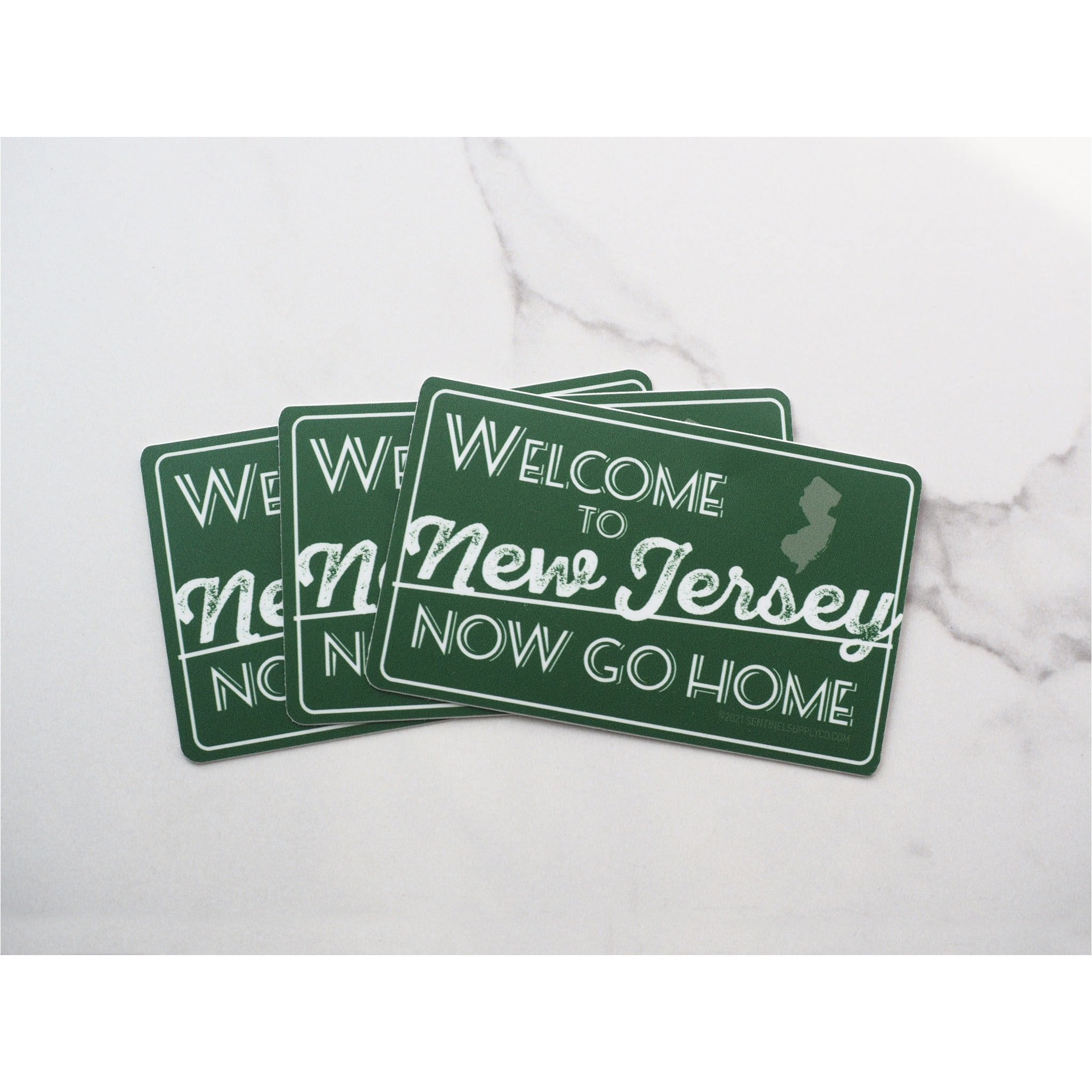 Welcome to New Jersey Now Go Home Sticker