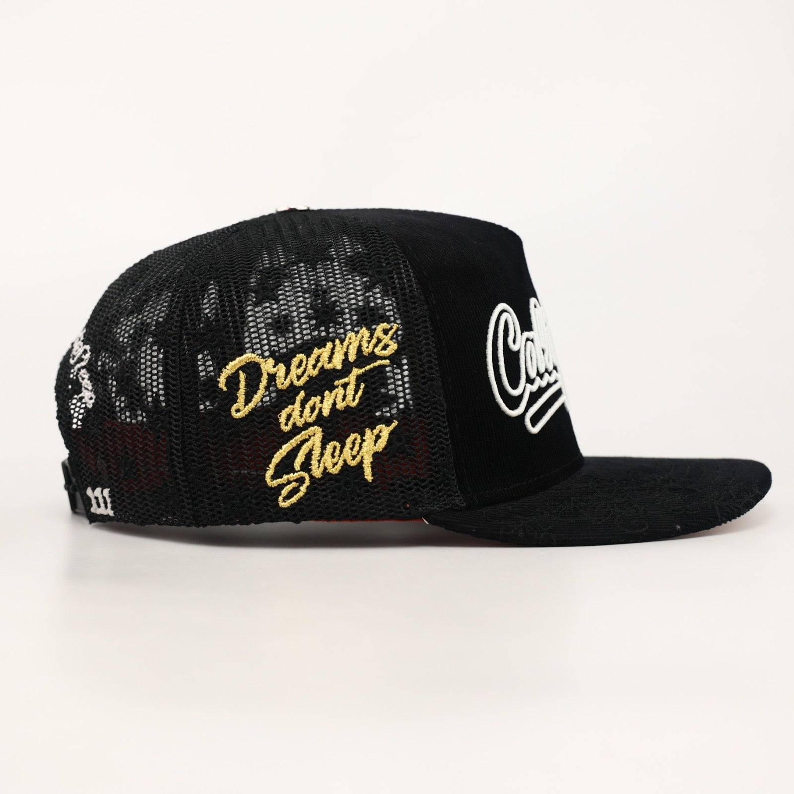 OG CA: Dreams on the West Trucker (Black Corduroy/Mesh)
