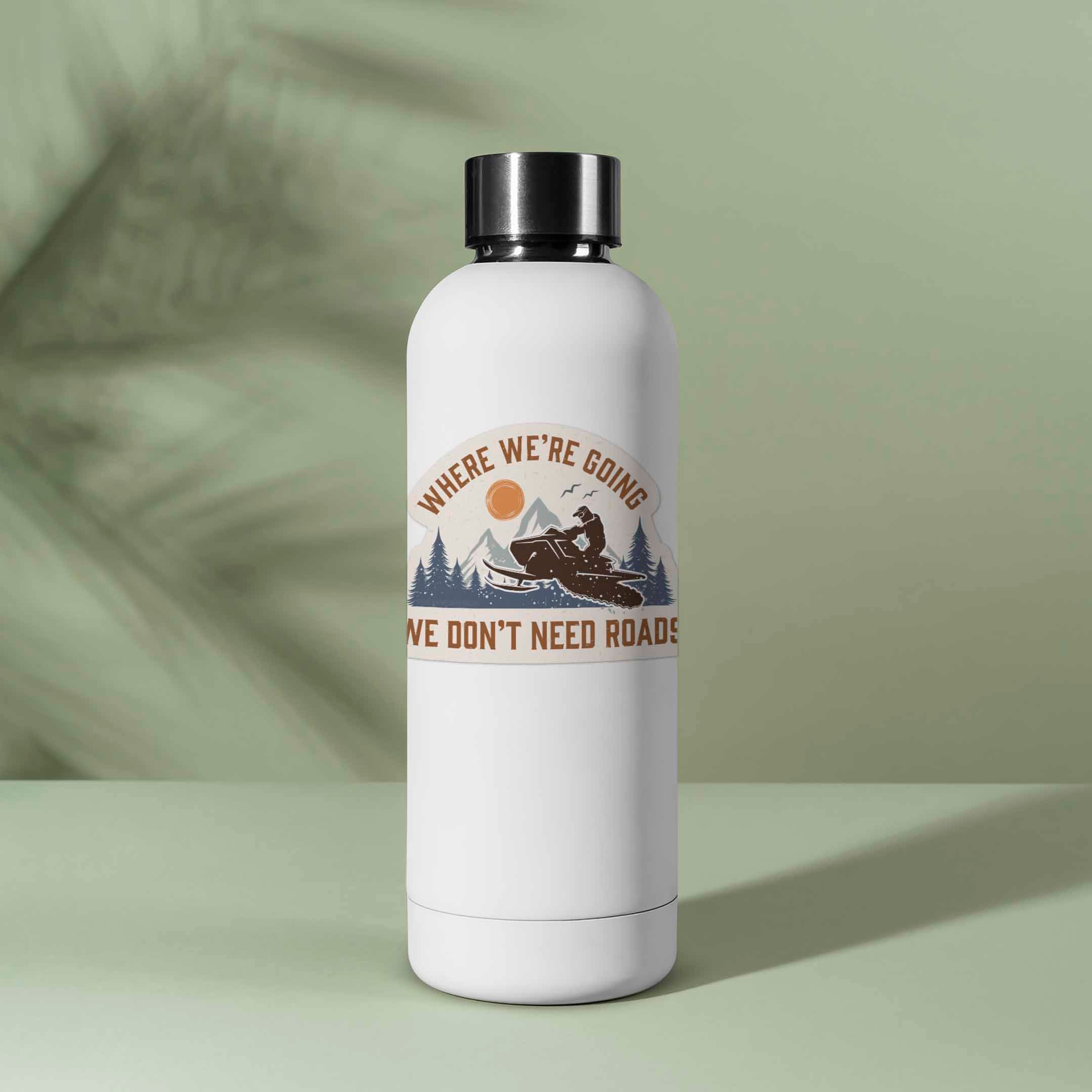 Where We're Going We Don't Need Roads Snowmobile Sticker