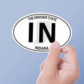 Indiana Classic White Oval Bumper Sticker