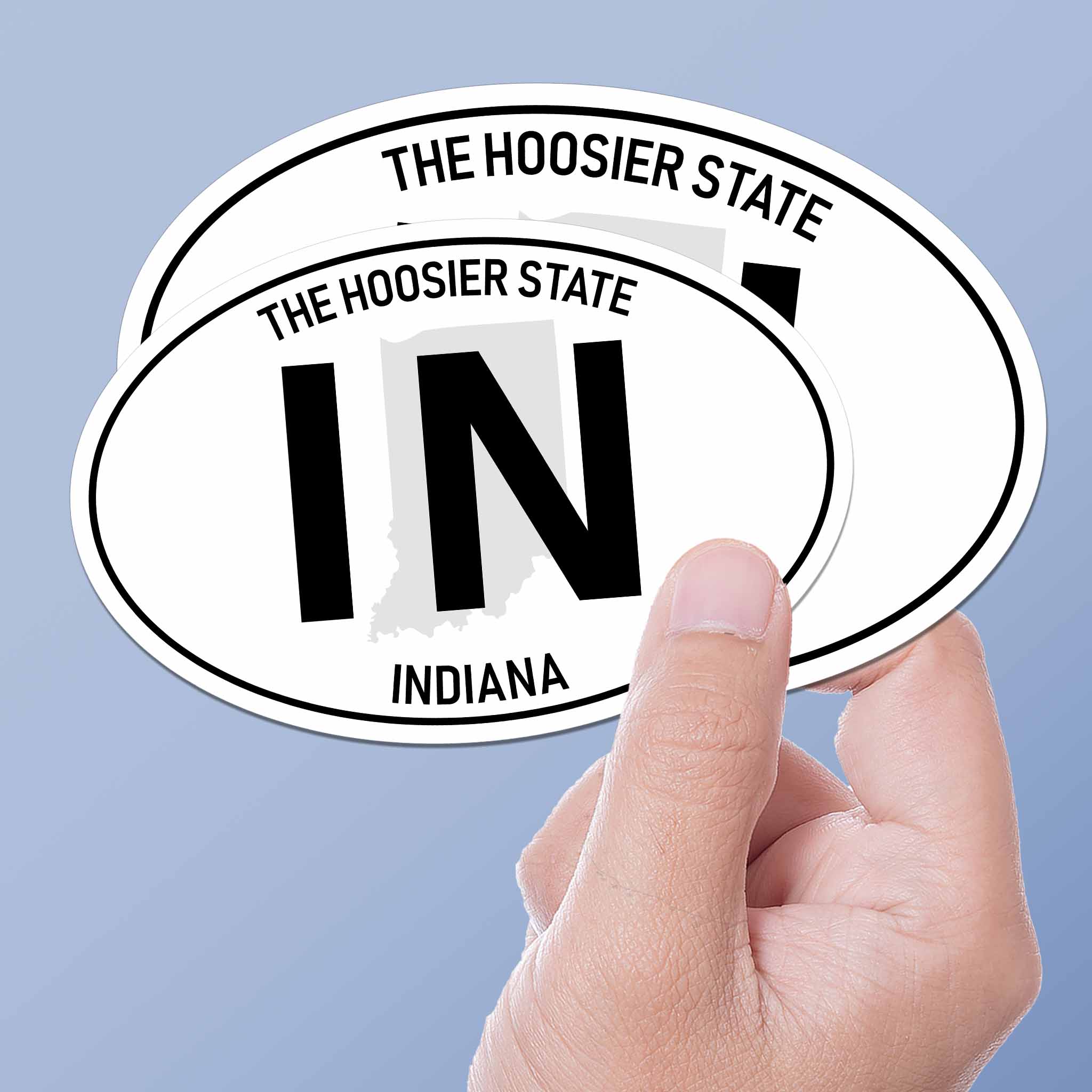 Indiana Classic White Oval Bumper Sticker