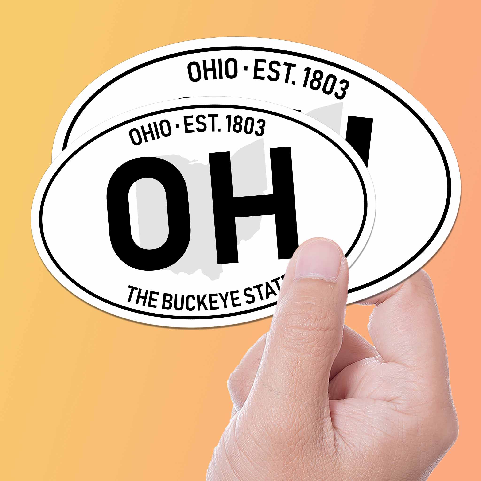 Ohio Classic White Oval Bumper Sticker