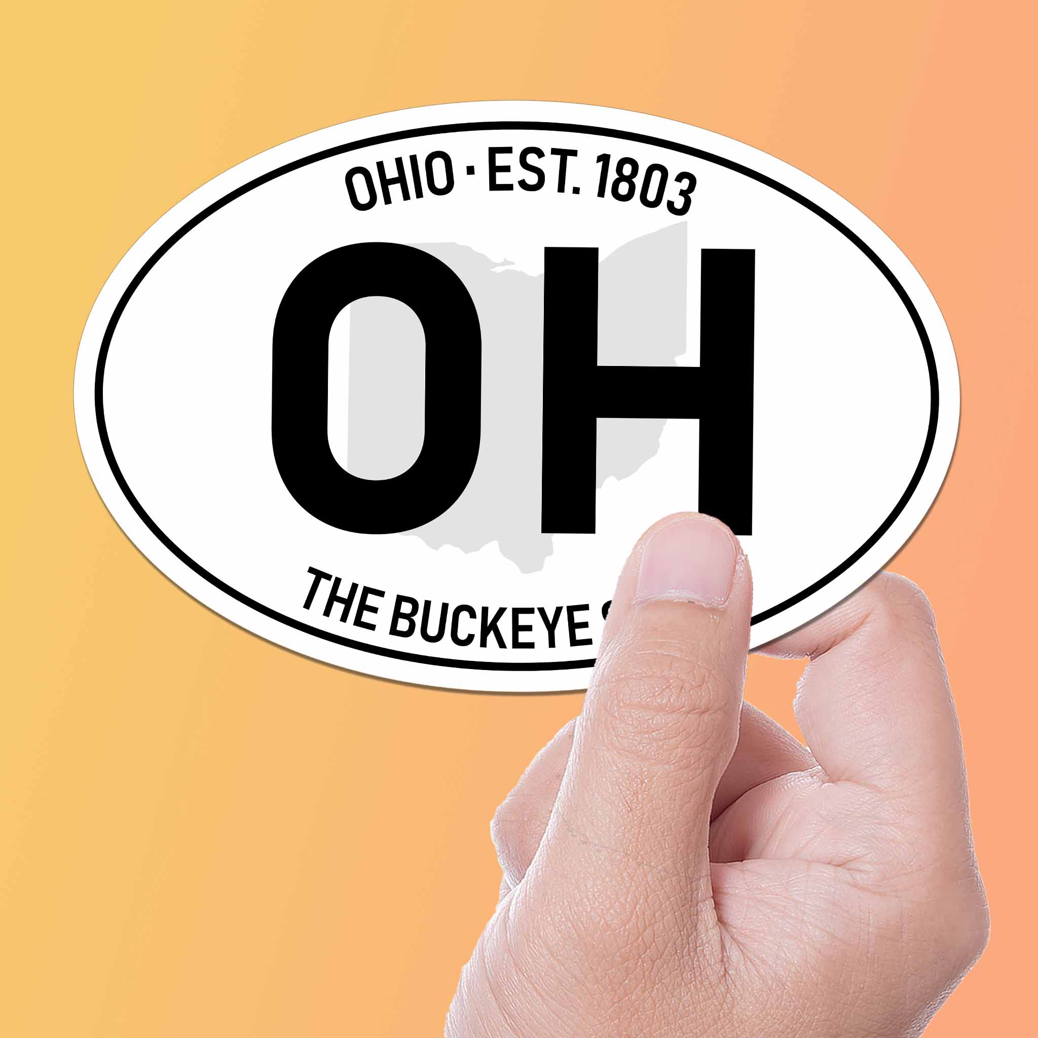Ohio Classic White Oval Bumper Sticker