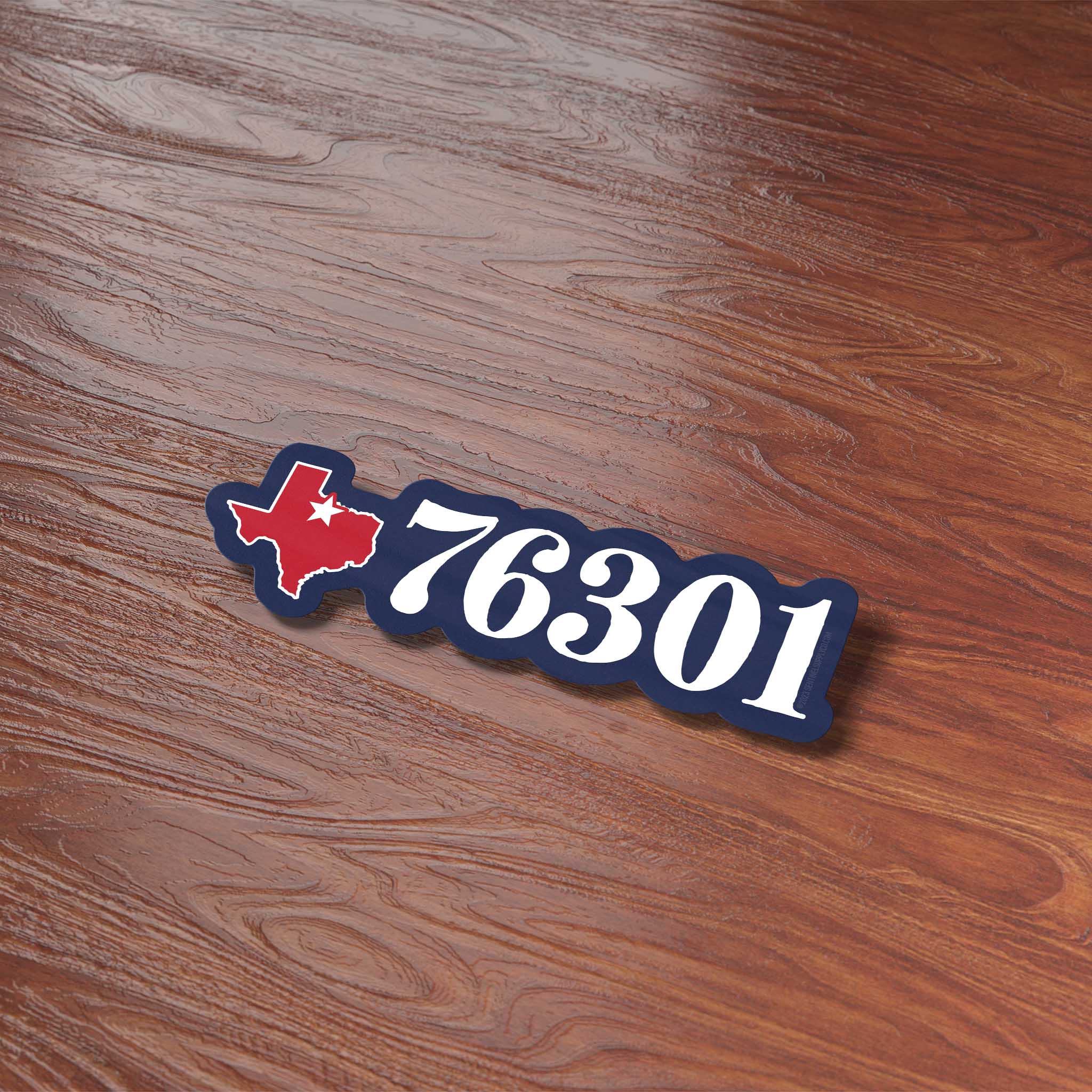 Wichita Falls Texas 76301 Zip Code Sticker