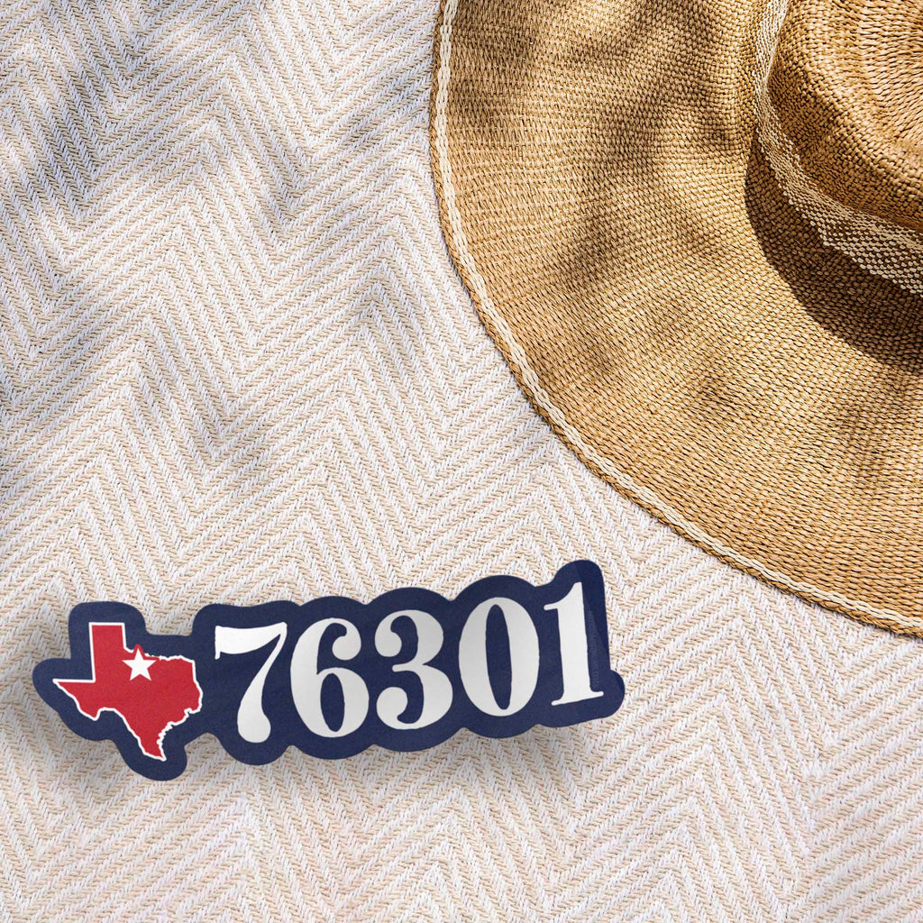 Wichita Falls Texas 76301 Zip Code Sticker